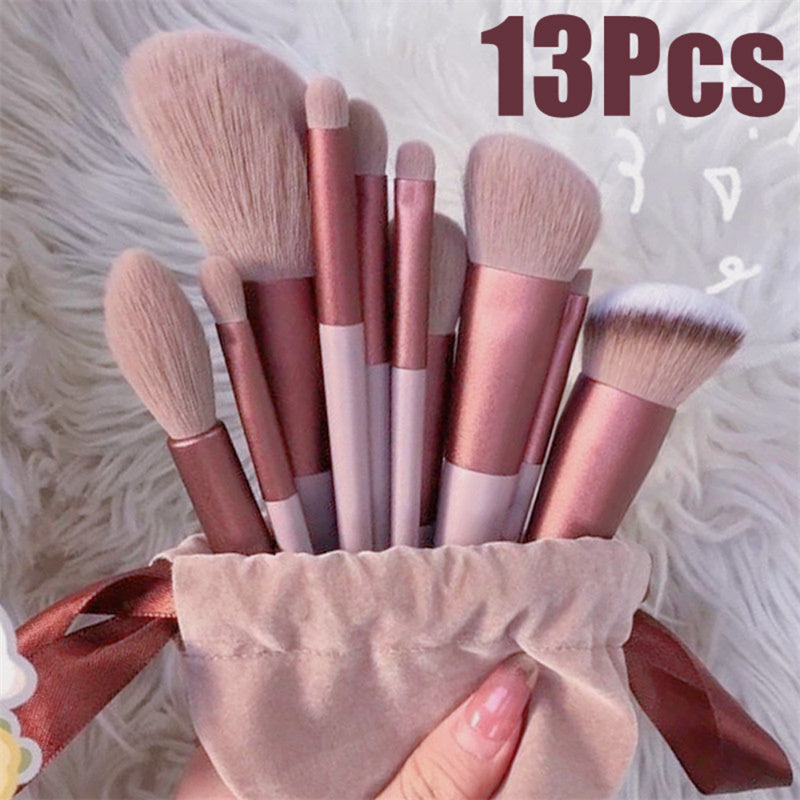 13Pcs Makeup Brush Set Make Up Concealer Brush Blush Powder Brush Eye Shadow Highlighter Foundation Brush Cosmetic Beauty Tools EELHOE COSMETICS