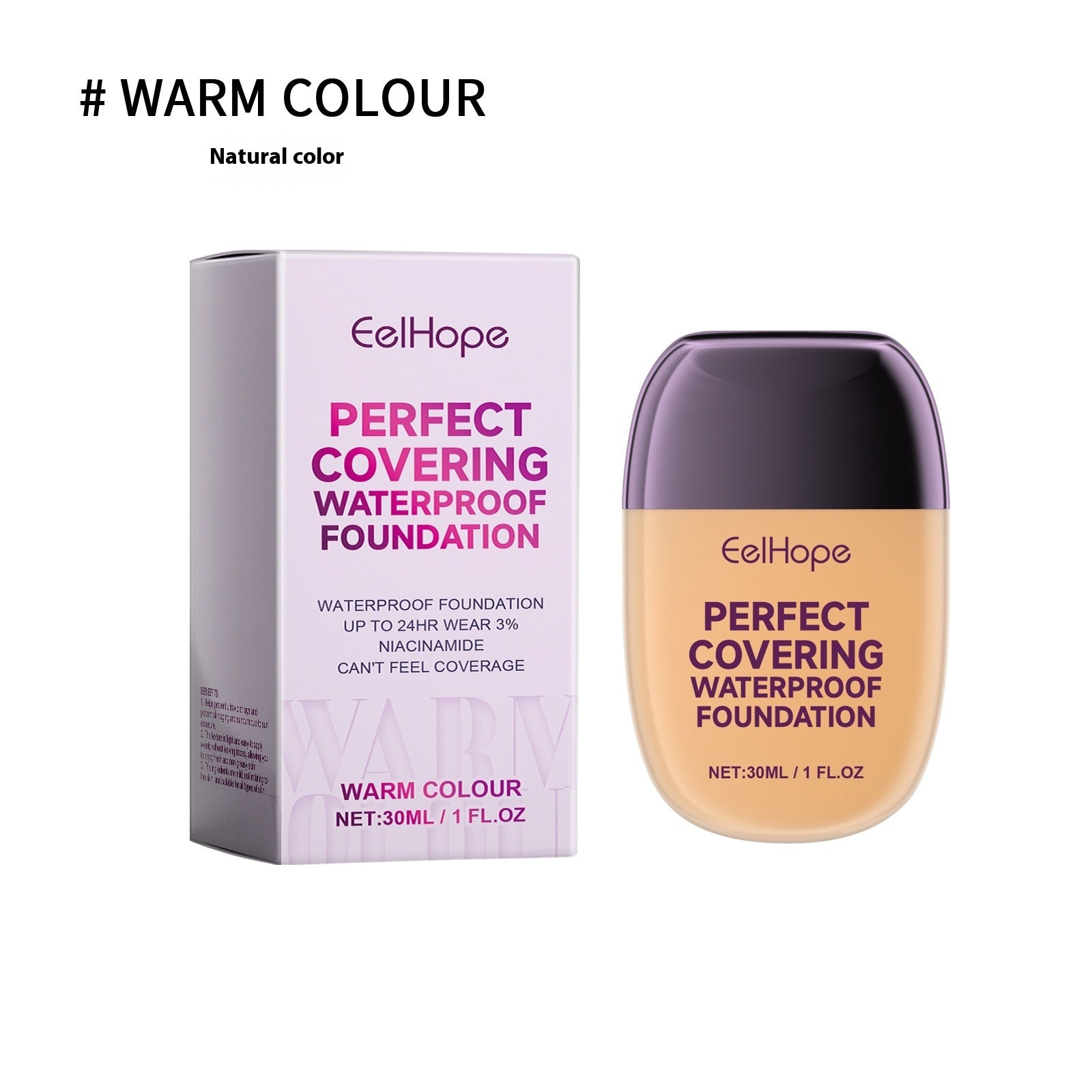 EELHOE Concealing Foundation Brightening Skin Color Without Natural Color 30ml EELHOE COSMETICS
