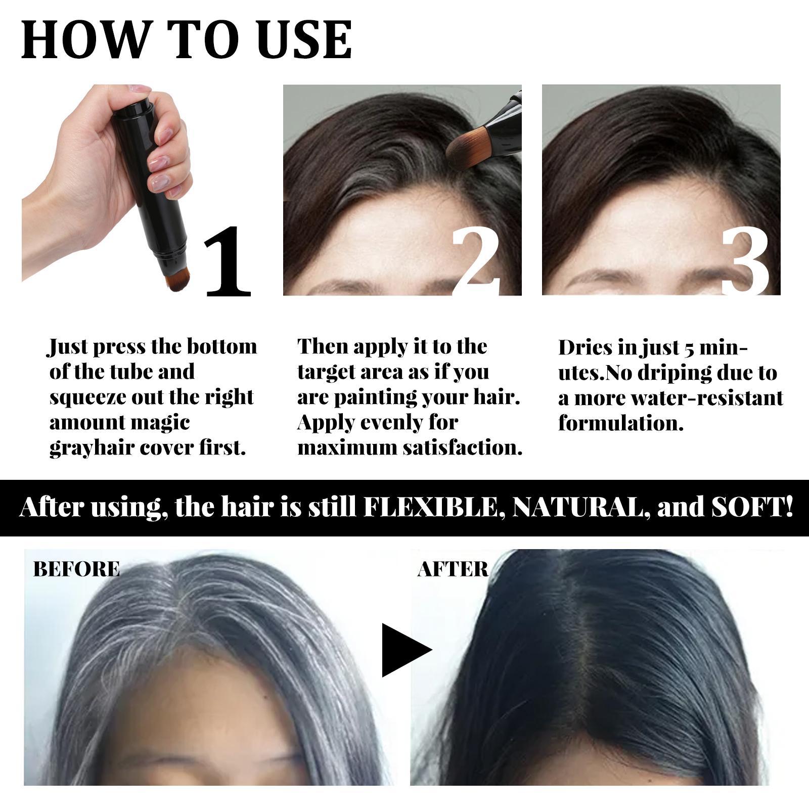 EELHOE Root Touch Up Hair Chalk Hair Dye Pen For Roots