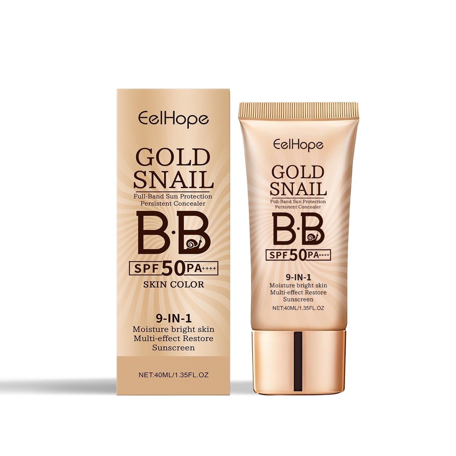 EELHOE Golden Snail Sunscreen BB Cream 3-in-1 Skincare + Sunscreen + Makeup Skin colour EELHOE COSMETICS