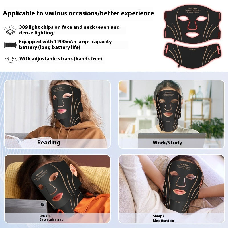 EELHOE Red Light LED Beauty Mask – Face & Neck