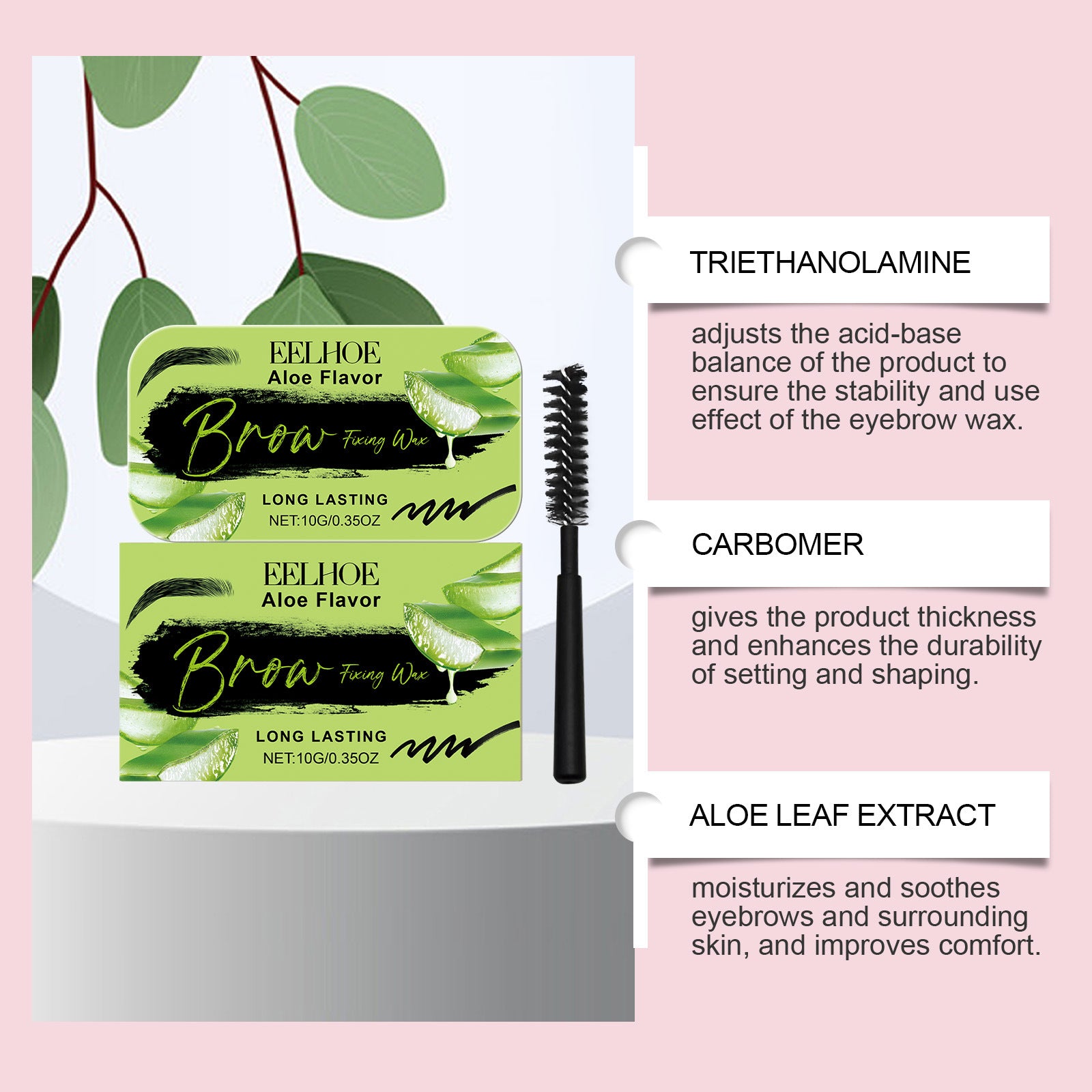 EELHOE Eyebrow Modeling Wax Three-dimensional Eyebrow Shaping Lasting Makeup Natural Eyebrow Hair Styling Cream EELHOE COSMETICS