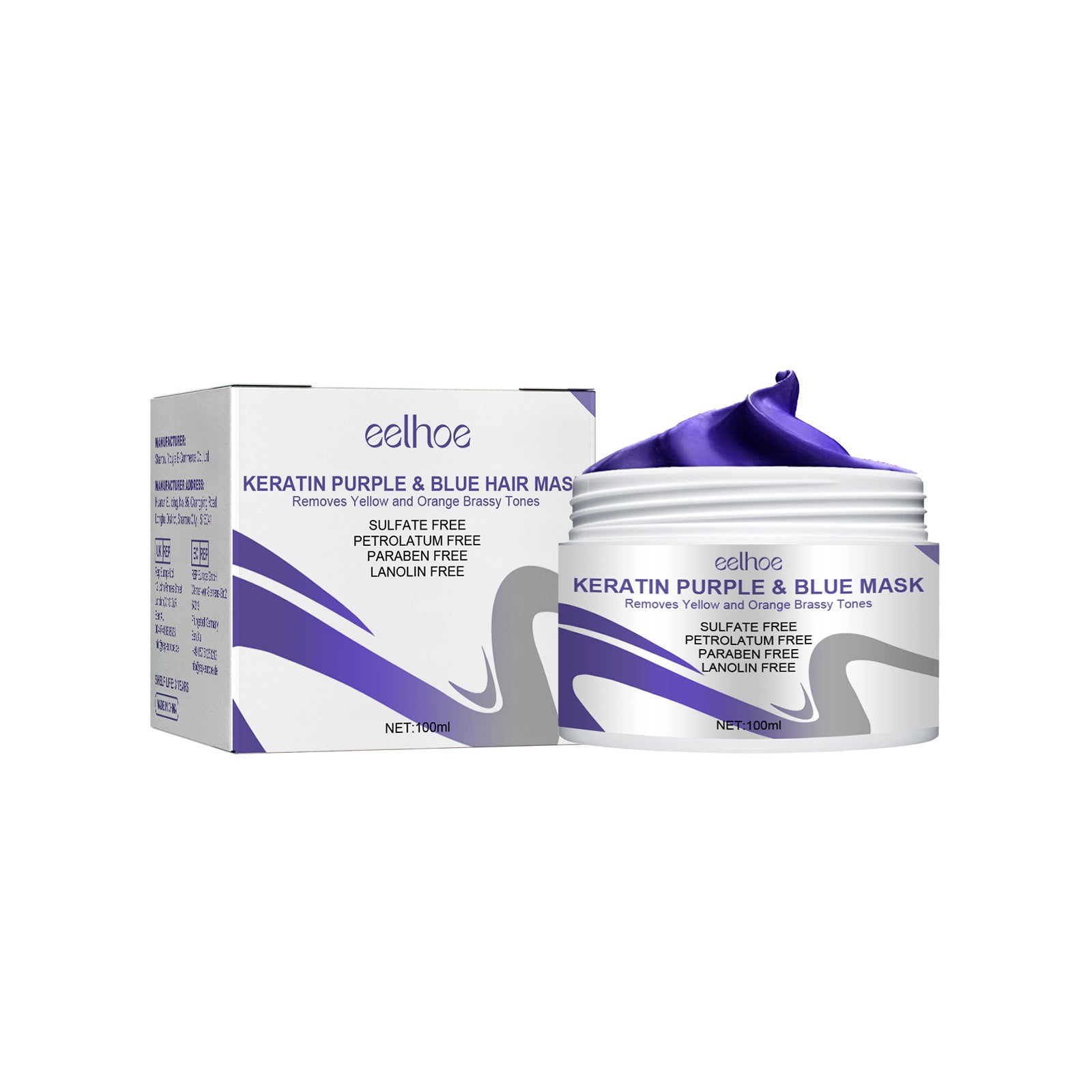 EELHOE Purple Hair Care Mask – Softening & Deep Hydration for Brighter Hair