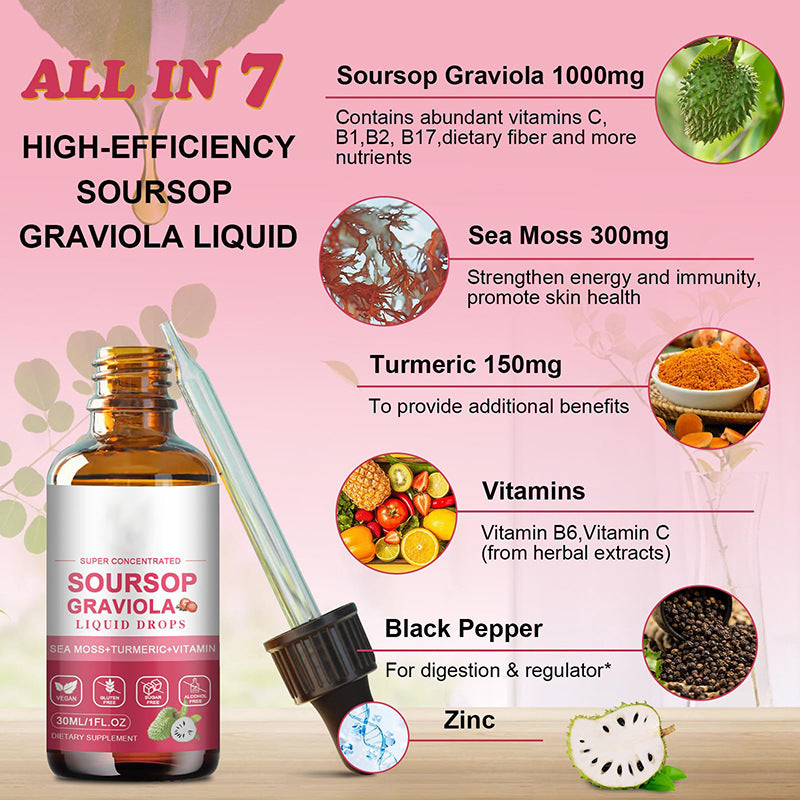 Soursop (Annona Leaf) Graviola Drops strawberry – 30ml & 60ml EELHOE COSMETICS