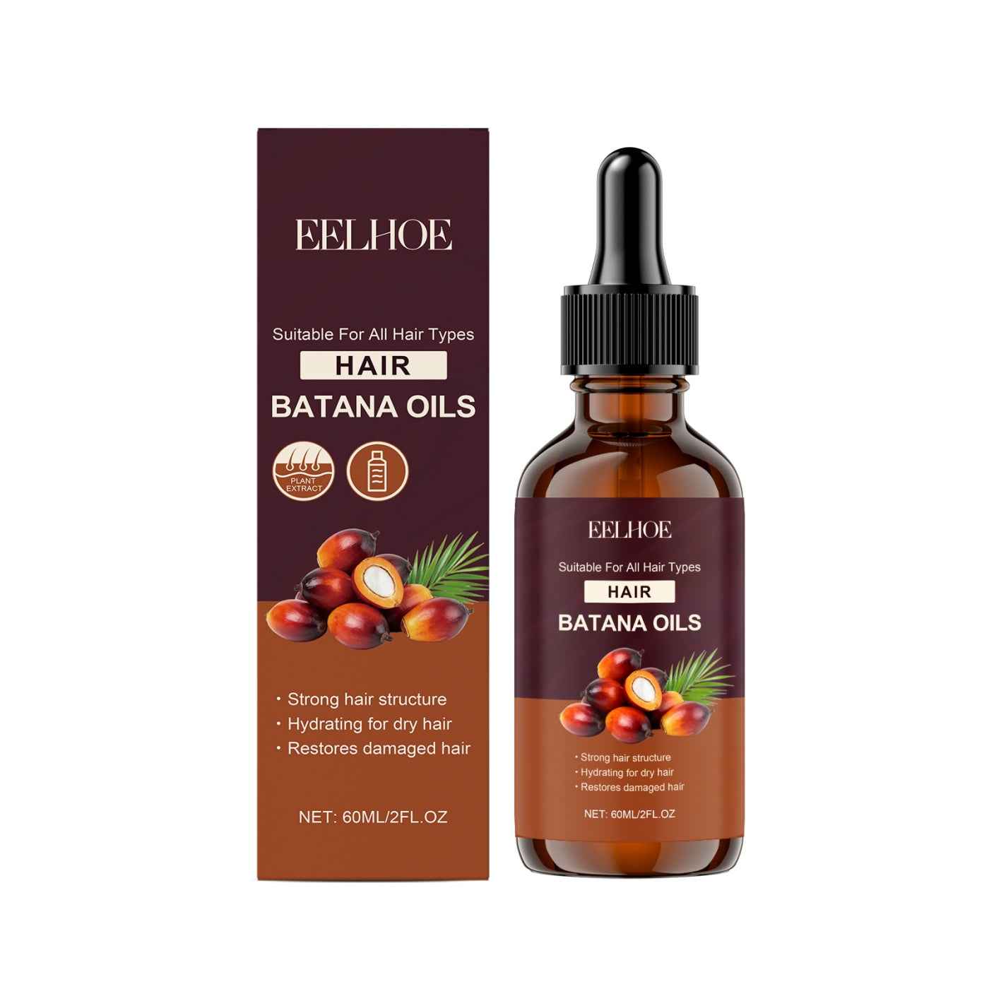 Batana Oil – Boost Growth & Restore Shine with Nature's Best 60ml EELHOE COSMETICS