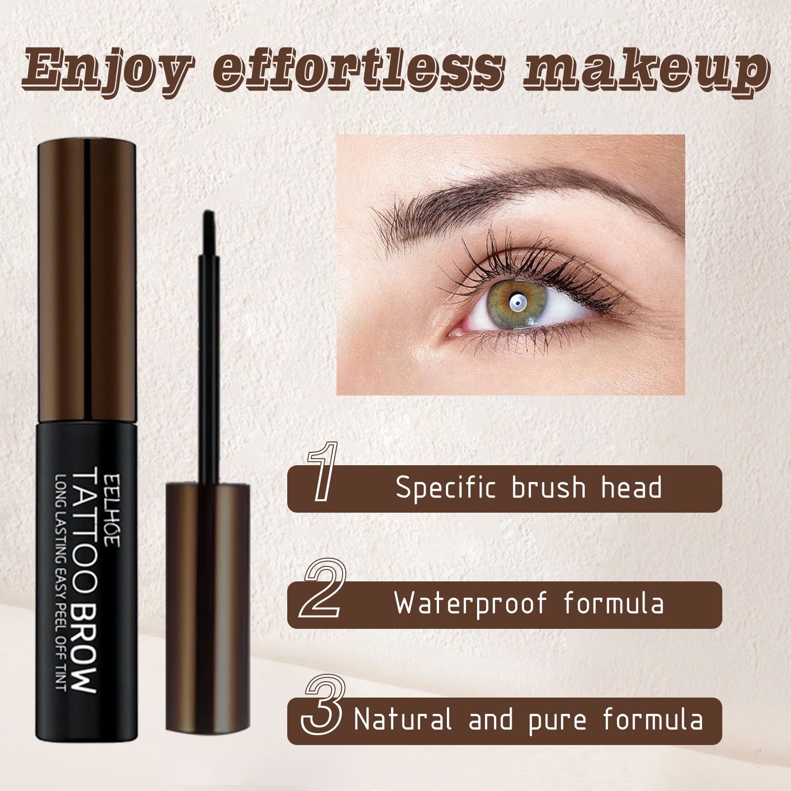 EELHOE Waterproof & Sweat-Proof 3D Eyebrow Cream