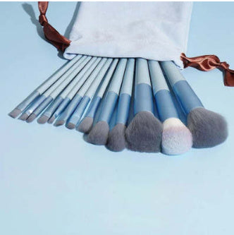 13Pcs Makeup Brush Set Make Up Concealer Brush Blush Powder Brush Eye Shadow Highlighter Foundation Brush Cosmetic Beauty Tools 13 royal blue flannel bags EELHOE COSMETICS
