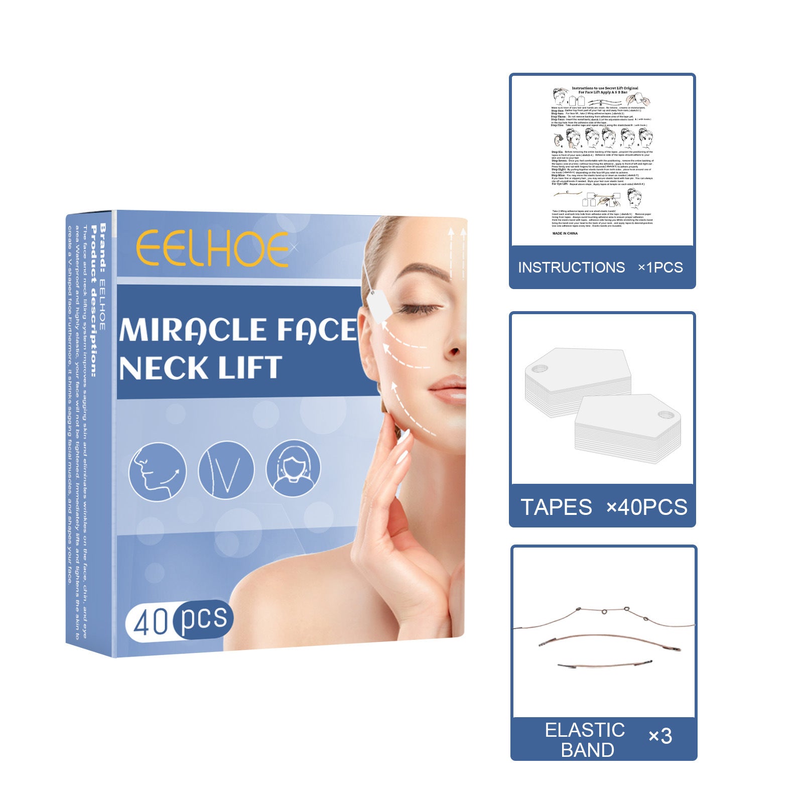 Face Lift Face With V Shaped Plastic Sticker Suit EELHOE COSMETICS