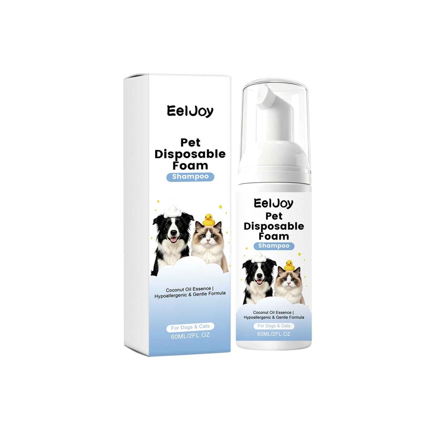 EELHOE Pet Disposable Foam Shampoo – No Water, No Rinse, No Stress 60ml EELHOE COSMETICS