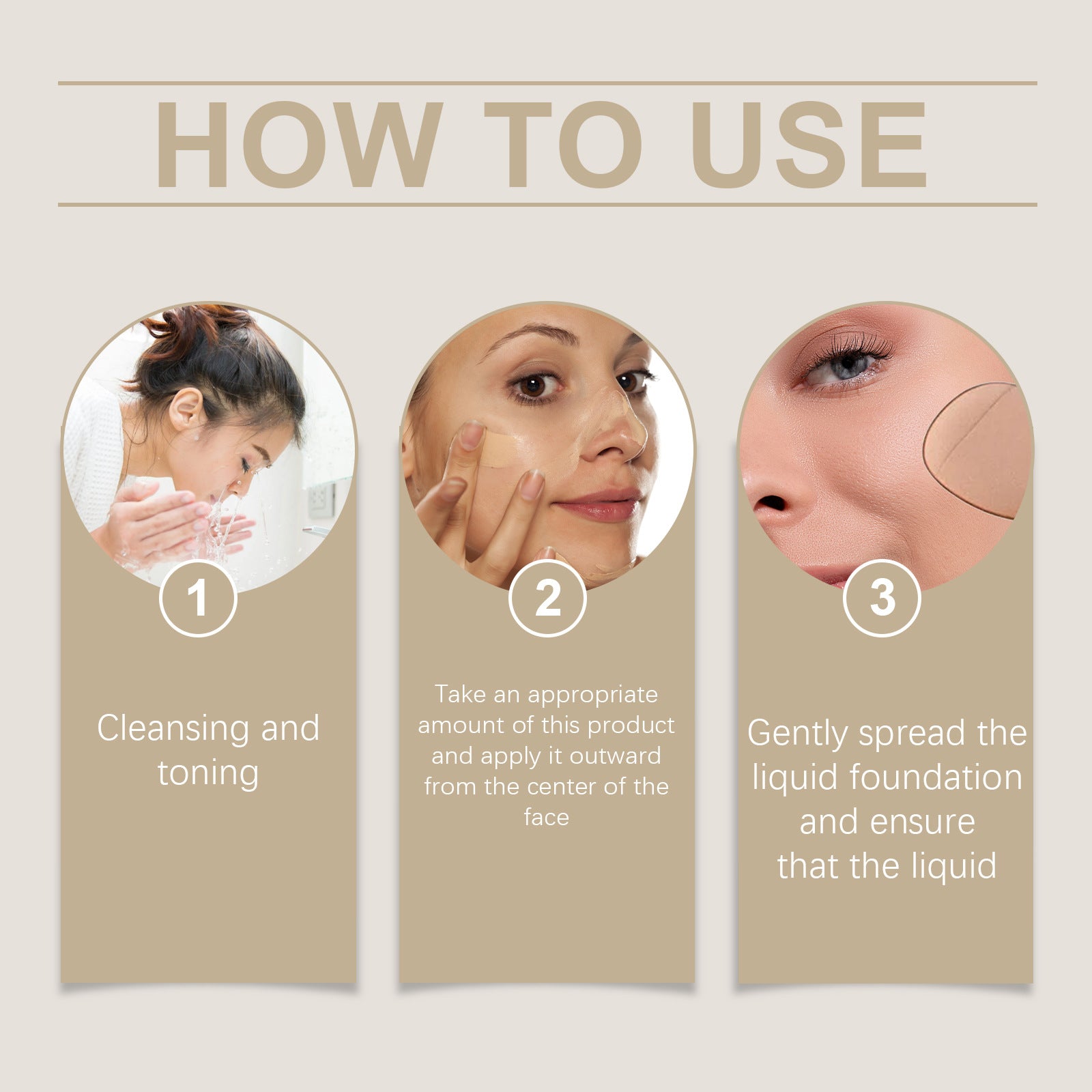 Women's Convenient Natural Concealing Foundation EELHOE COSMETICS