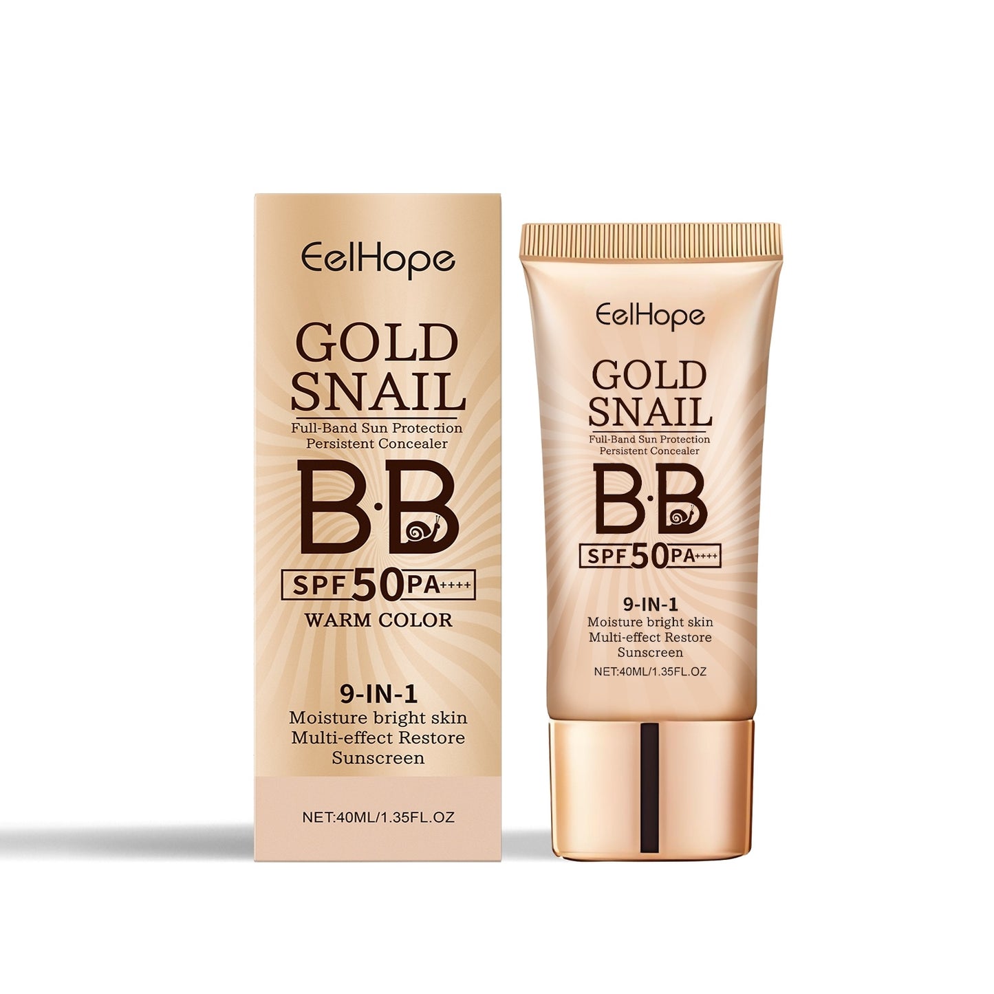EELHOE Golden Snail Sunscreen BB Cream 3-in-1 Skincare + Sunscreen + Makeup Natural color EELHOE COSMETICS