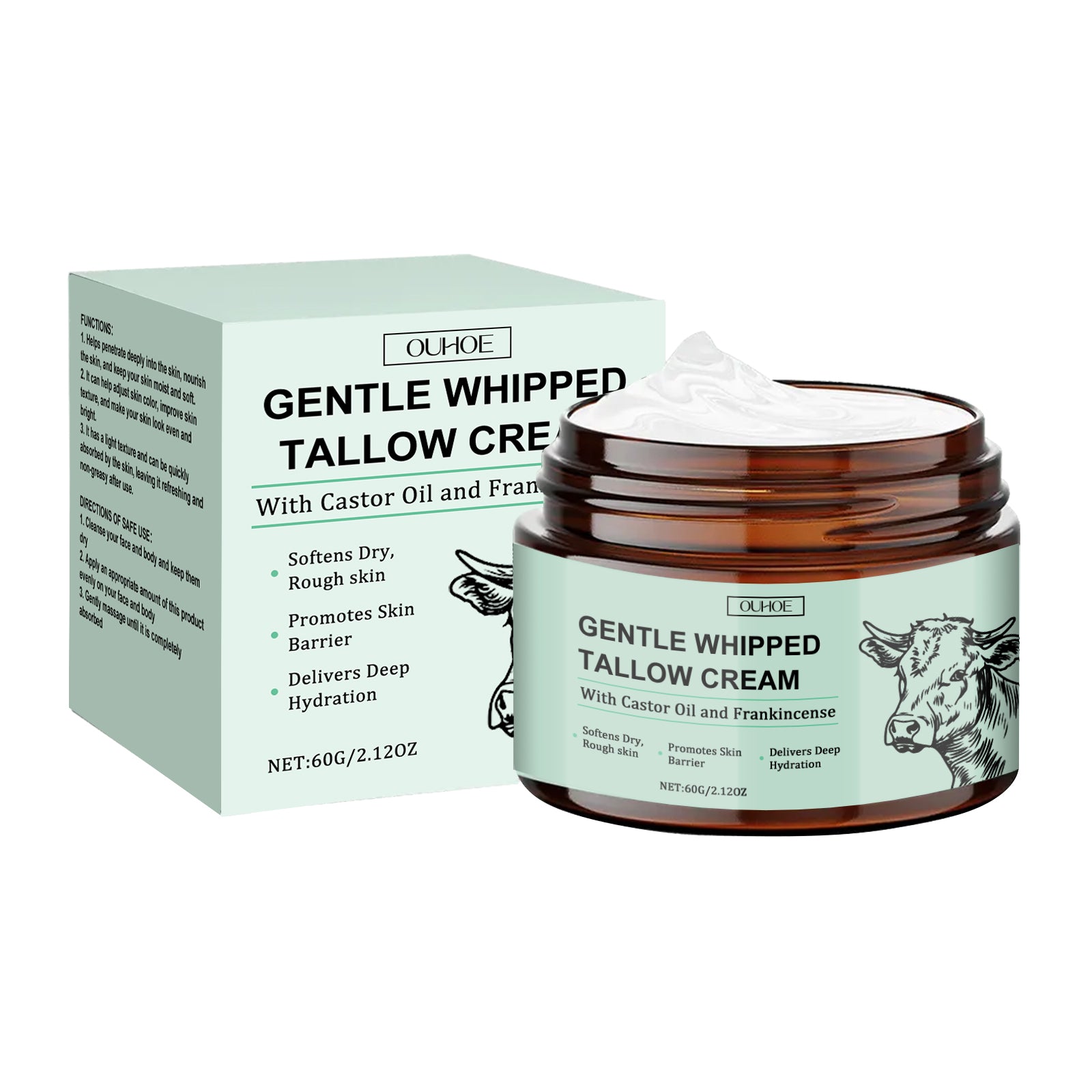 EELHOE Whipped Tallow Cream with Frankincense – Deeply Nourishing & Soothing Skincare 60g EELHOE COSMETICS