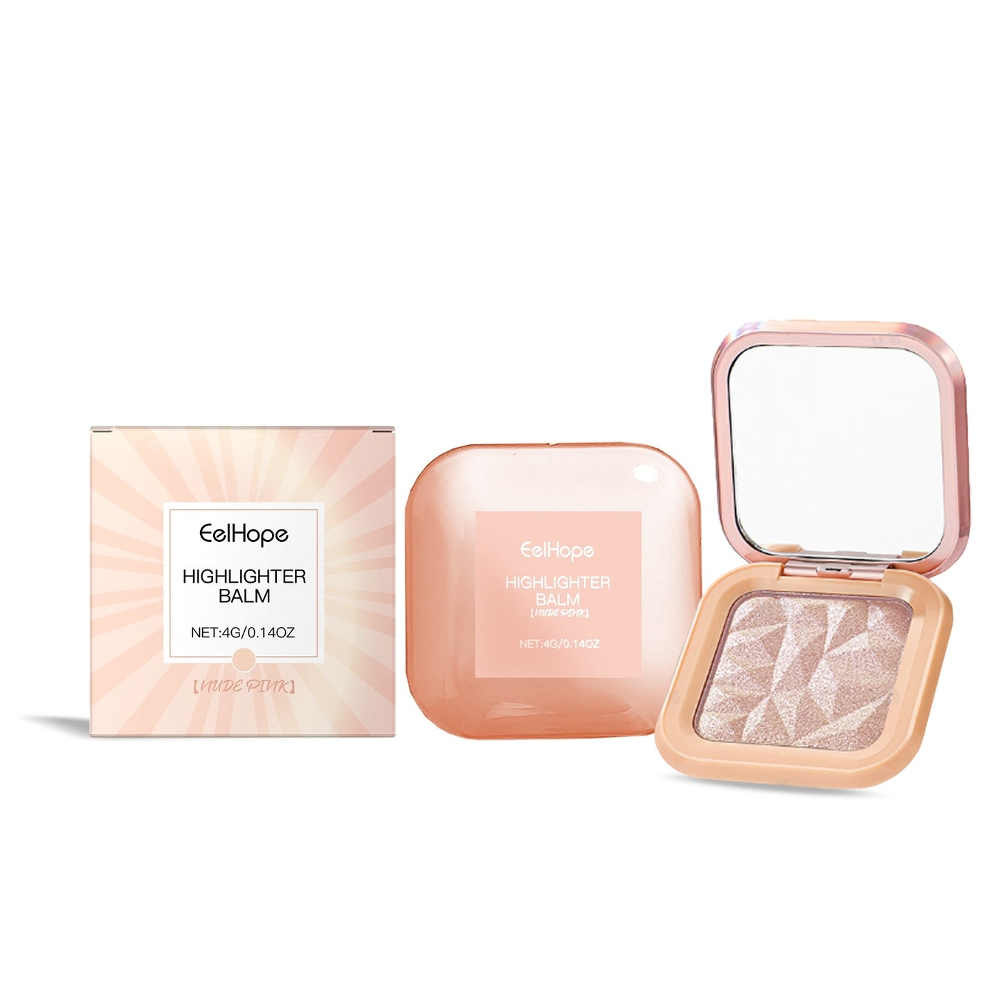 EELHOPE Colorful Flowing Sand High Disc – Luminous Shimmer & Silky Glow Naked Pink EELHOE COSMETICS