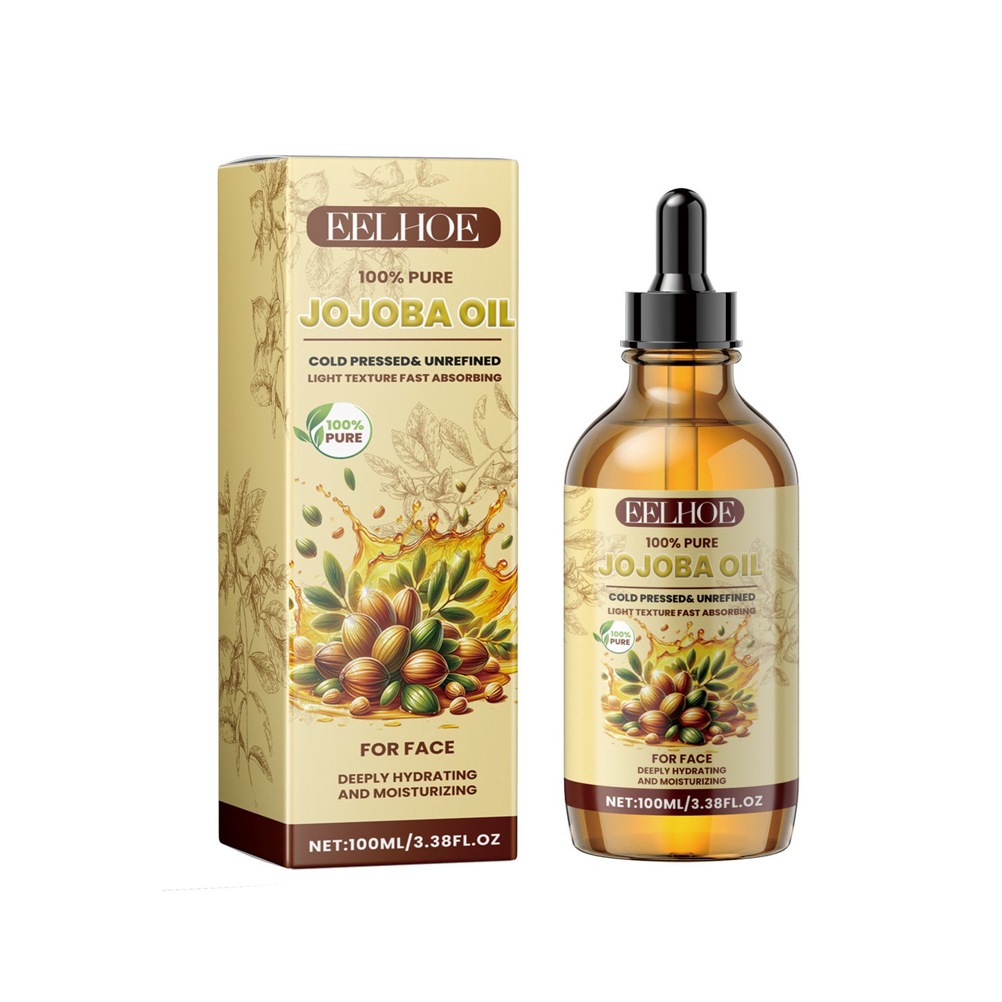 EELHOE Jojoba Face Oil Facial Moisturizing Brightening Firming EELHOE COSMETICS