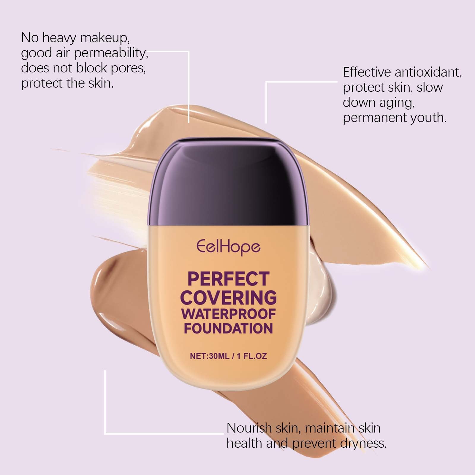 EELHOE Concealing Foundation Brightening Skin Color Without EELHOE COSMETICS