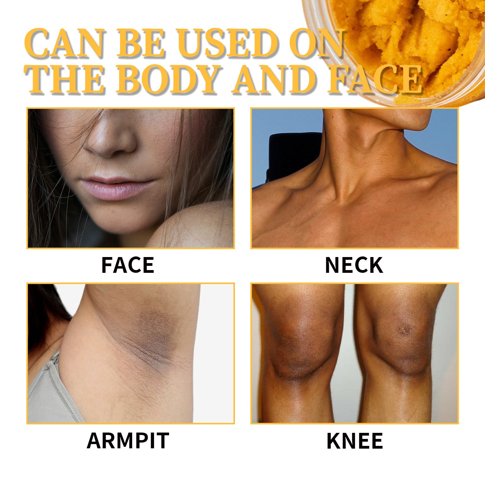 EELHOE Turmeric Body Scrub Cream Skin Cleaning Cutin EELHOE COSMETICS