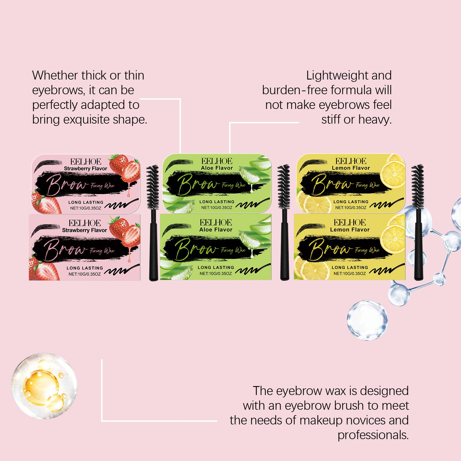 EELHOE Eyebrow Modeling Wax Three-dimensional Eyebrow Shaping Lasting Makeup Natural Eyebrow Hair Styling Cream EELHOE COSMETICS