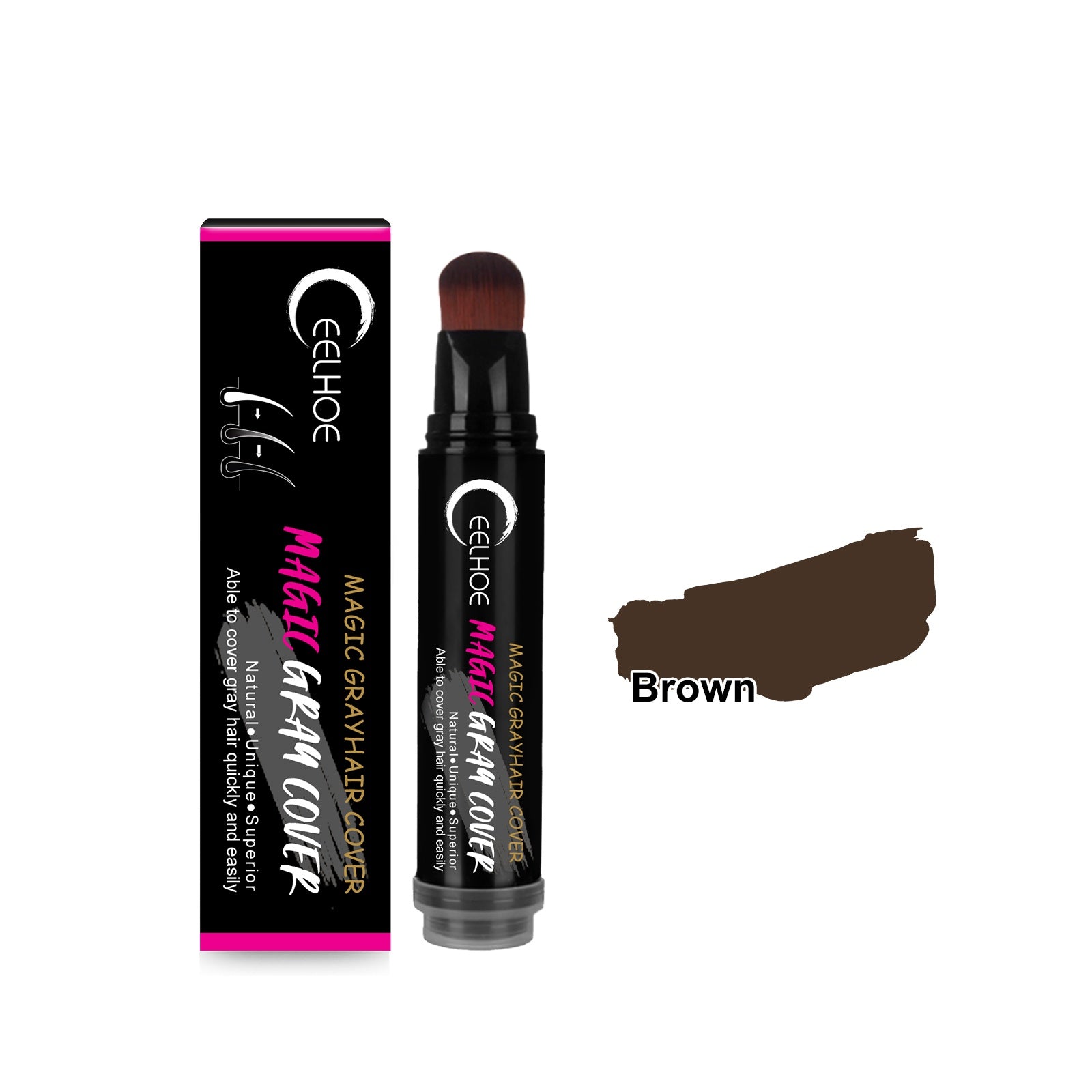 EELHOE Root Touch Up Hair Chalk Hair Dye Pen For Roots