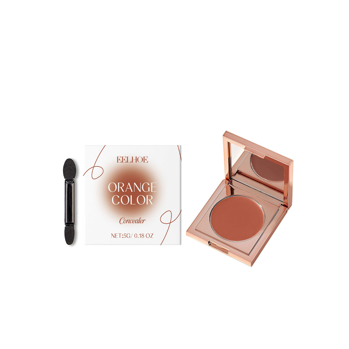 Full-Face Concealer – 5 Shades, Smear-Proof Orange EELHOE COSMETICS