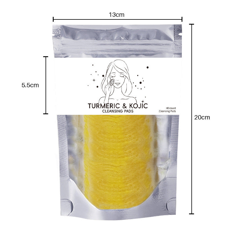 Turmeric Exfoliating Cleansing Pads Compressed Facial Sponges Skin Care Tools For Face Clogged Pores Excess Oil Cleansing EELHOE COSMETICS