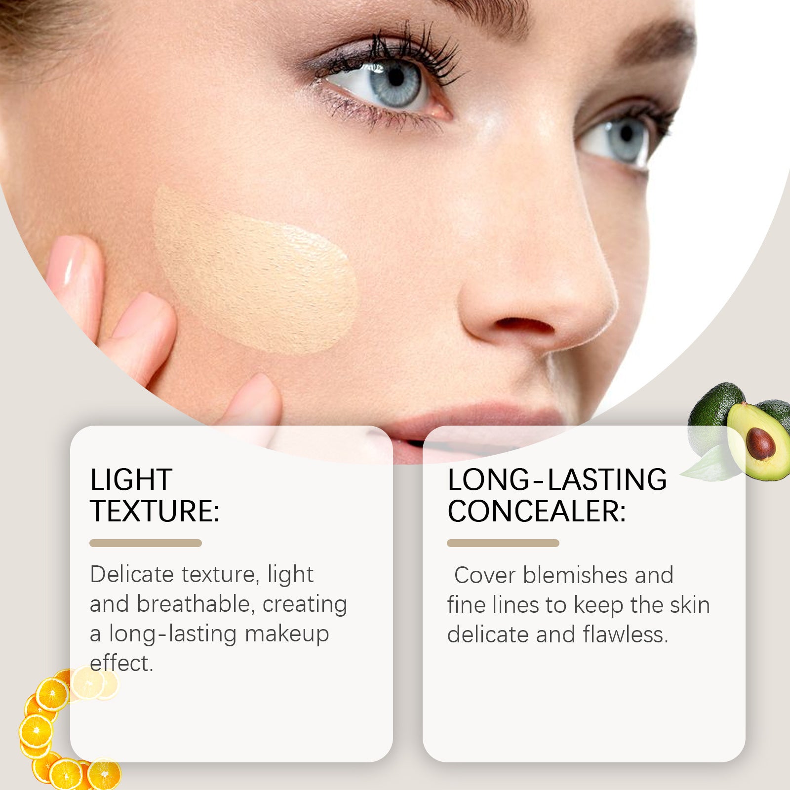 EELHOE Liquid foundation Light Transparent Concealing Foundation Moisturizing Light EELHOE COSMETICS