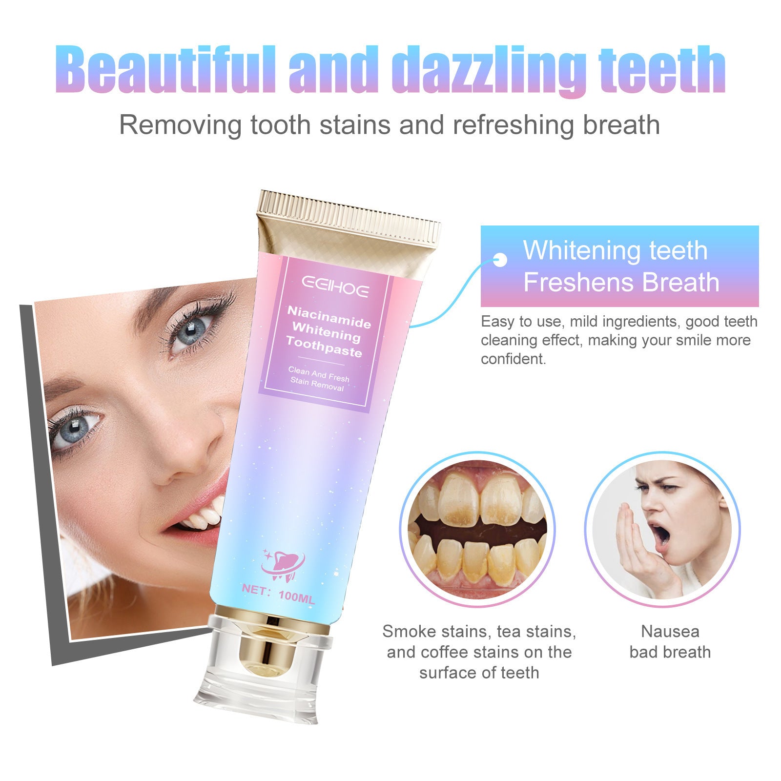EELHOE Nicotinamide Whitening Toothpaste – White Care EELHOE COSMETICS