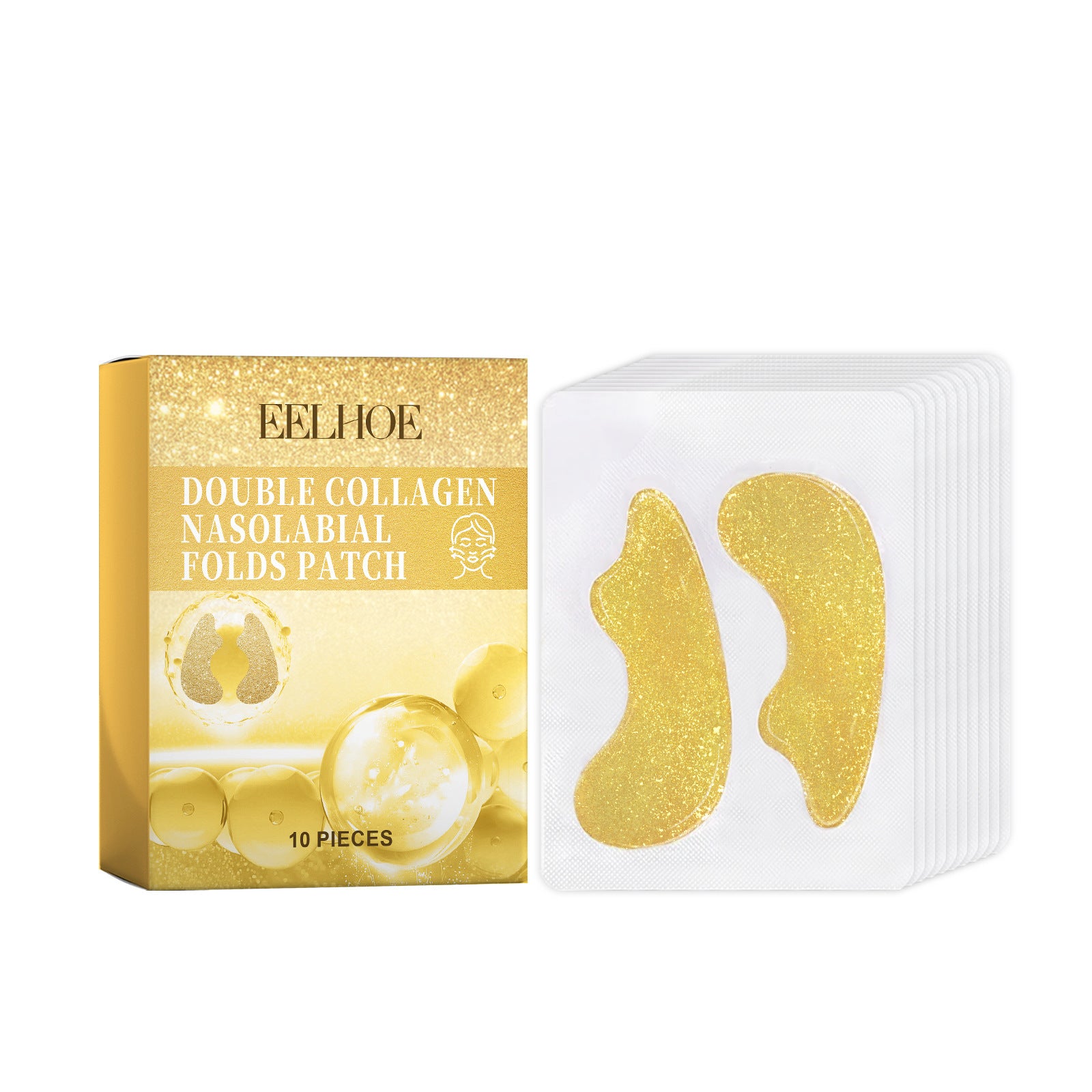 EELHOE Collagen Eye Mask & Nasolabial Fold Patch – Double Collagen Power 10 PIECES EELHOE COSMETICS