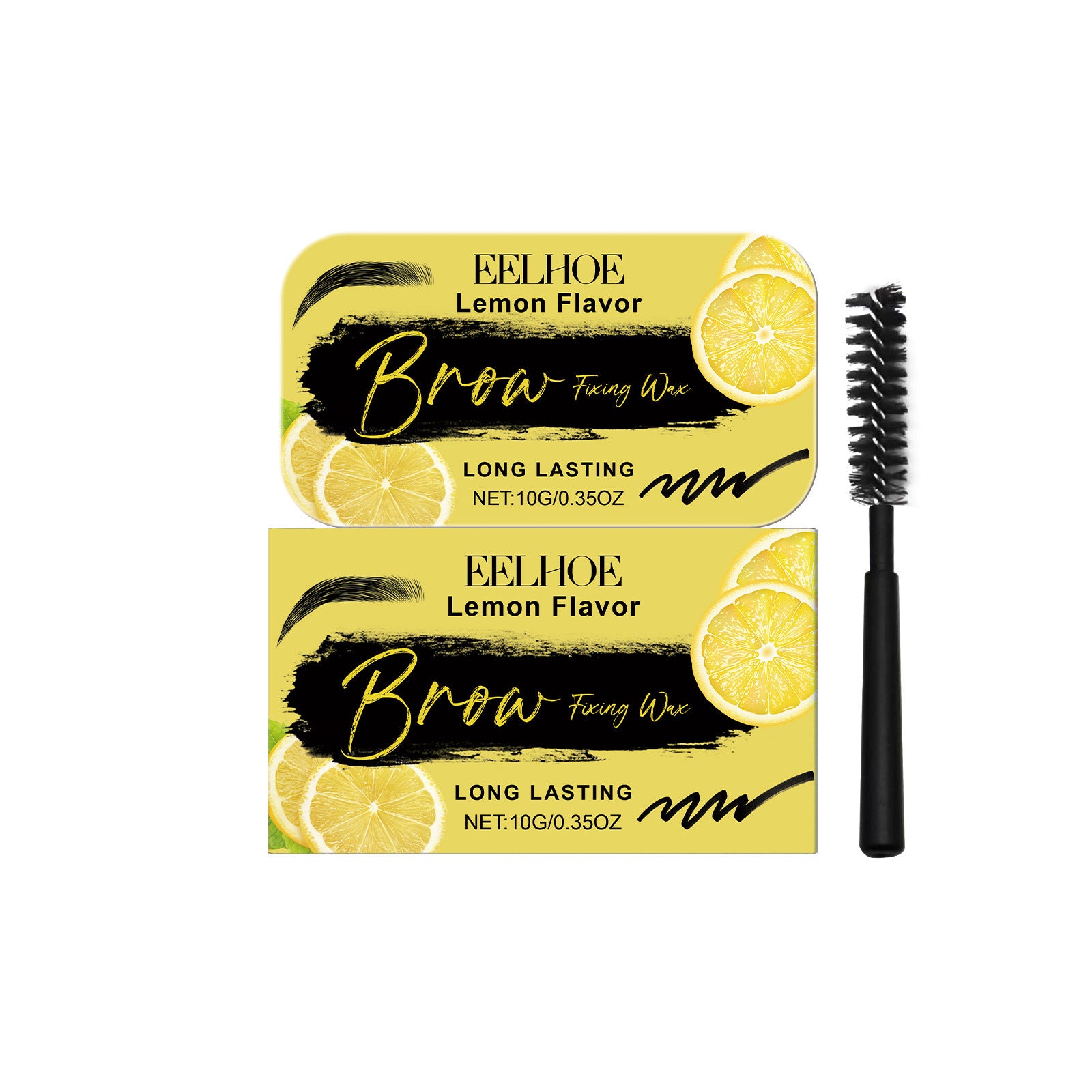 EELHOE Eyebrow Modeling Wax Three-dimensional Eyebrow Shaping Lasting Makeup Natural Eyebrow Hair Styling Cream Lemon Eyebrow Brush EELHOE COSMETICS