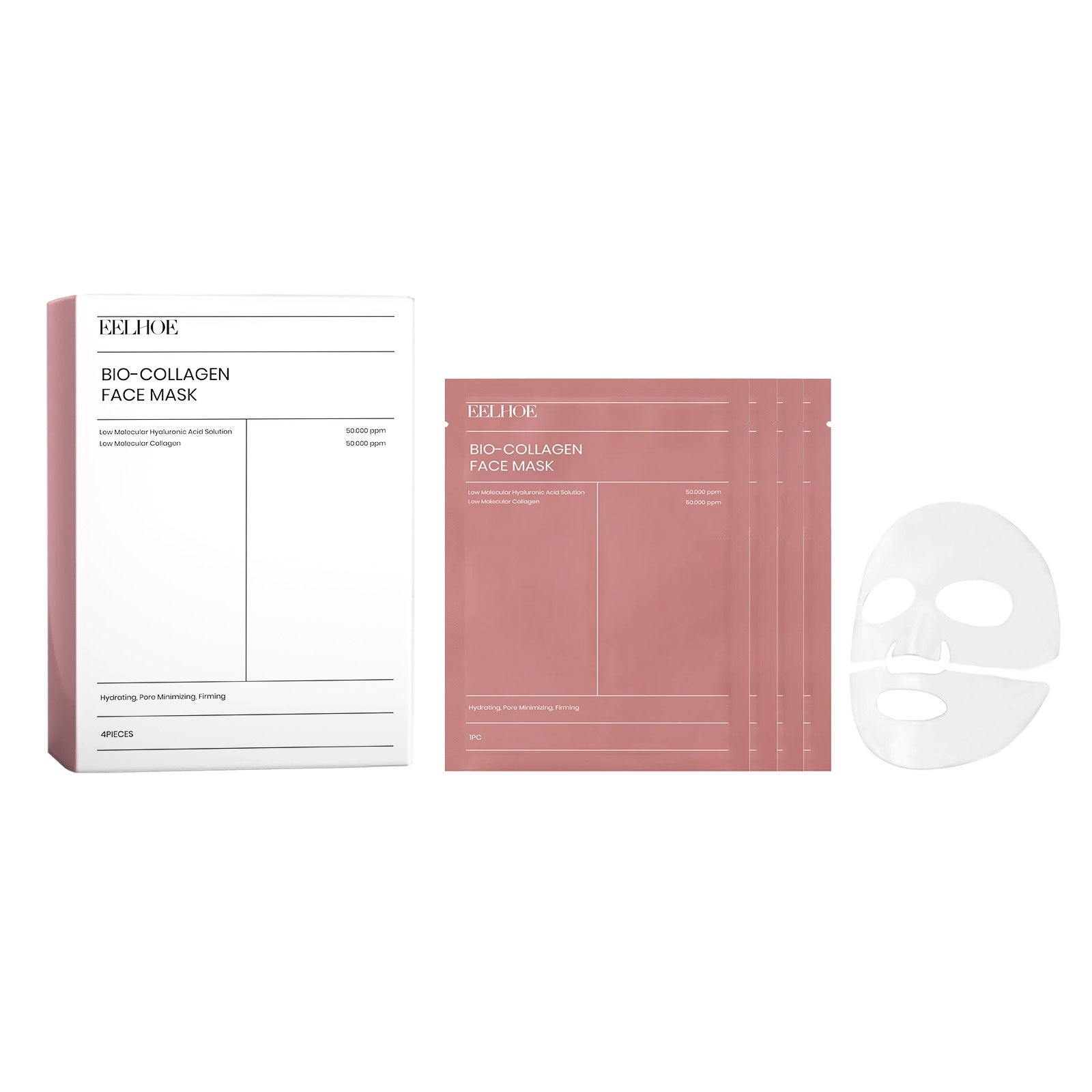 EELHOE Bio Collagen Deep Real Facial Mask – Hydrate, Brighten, and Revitalize Your Skin 4pieces EELHOE COSMETICS