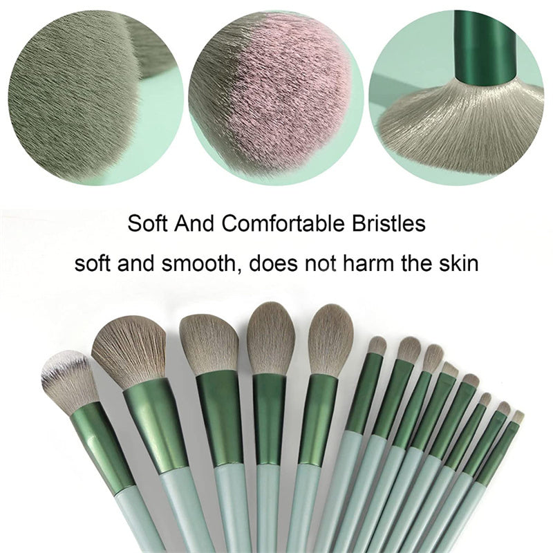 13Pcs Makeup Brush Set Make Up Concealer Brush Blush Powder Brush Eye Shadow Highlighter Foundation Brush Cosmetic Beauty Tools EELHOE COSMETICS
