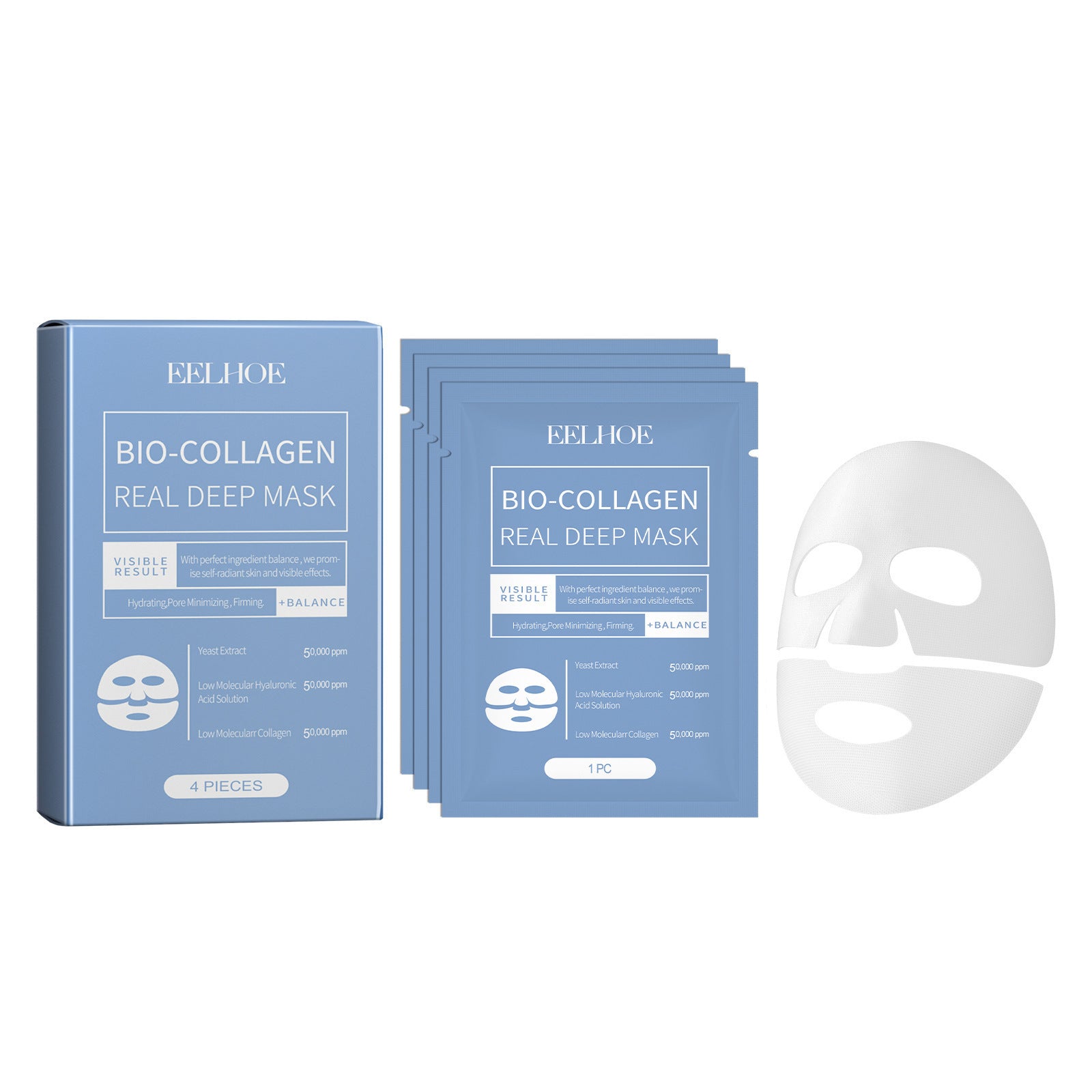 EELHOE BIO Collagen Mask – Smooth and Tender Skin Solution 4pc EELHOE COSMETICS