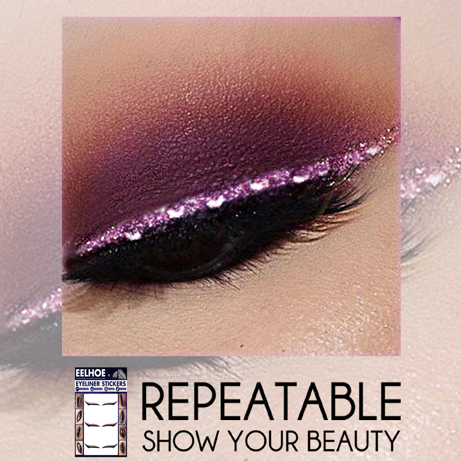 EELHOE Colored Diamonds Eyelid Line Sticker Waterproof Self-adhesive Eye Liner Eyeliner EELHOE COSMETICS
