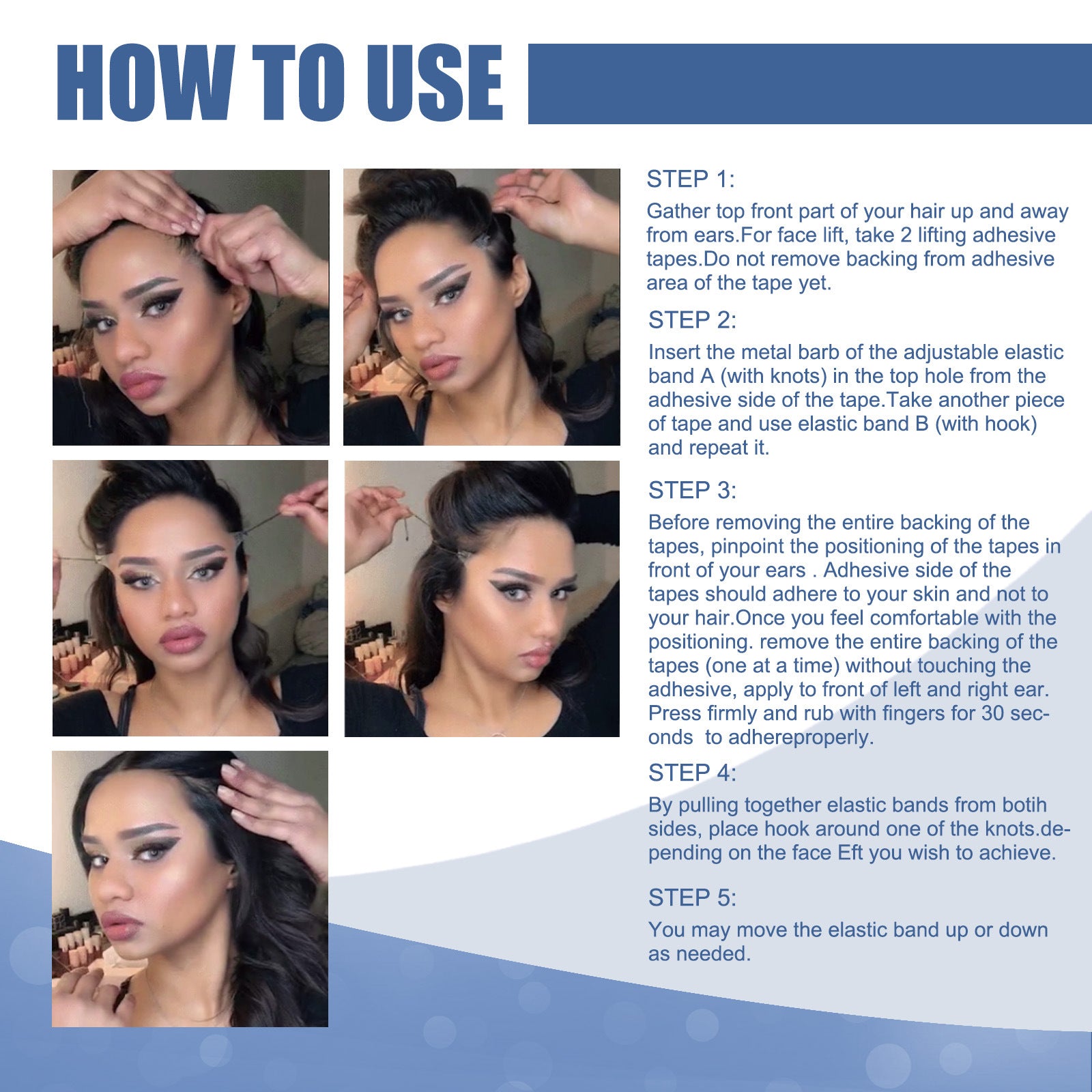 Face Lift Face With V Shaped Plastic Sticker EELHOE COSMETICS