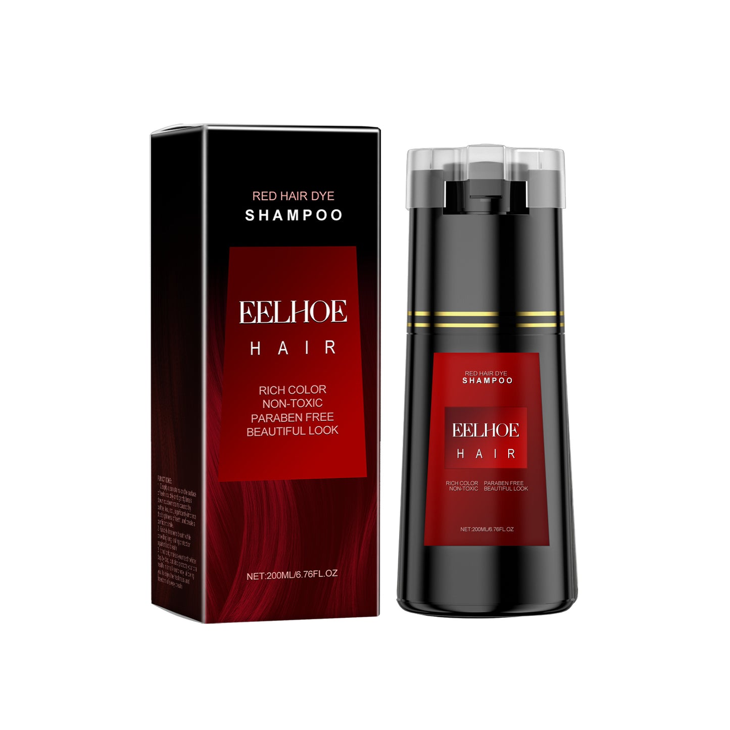 EELHOE Hair Dye Shampoo – Long-lasting Vibrant Hair Color & Shine in One Step Red EELHOE COSMETICS