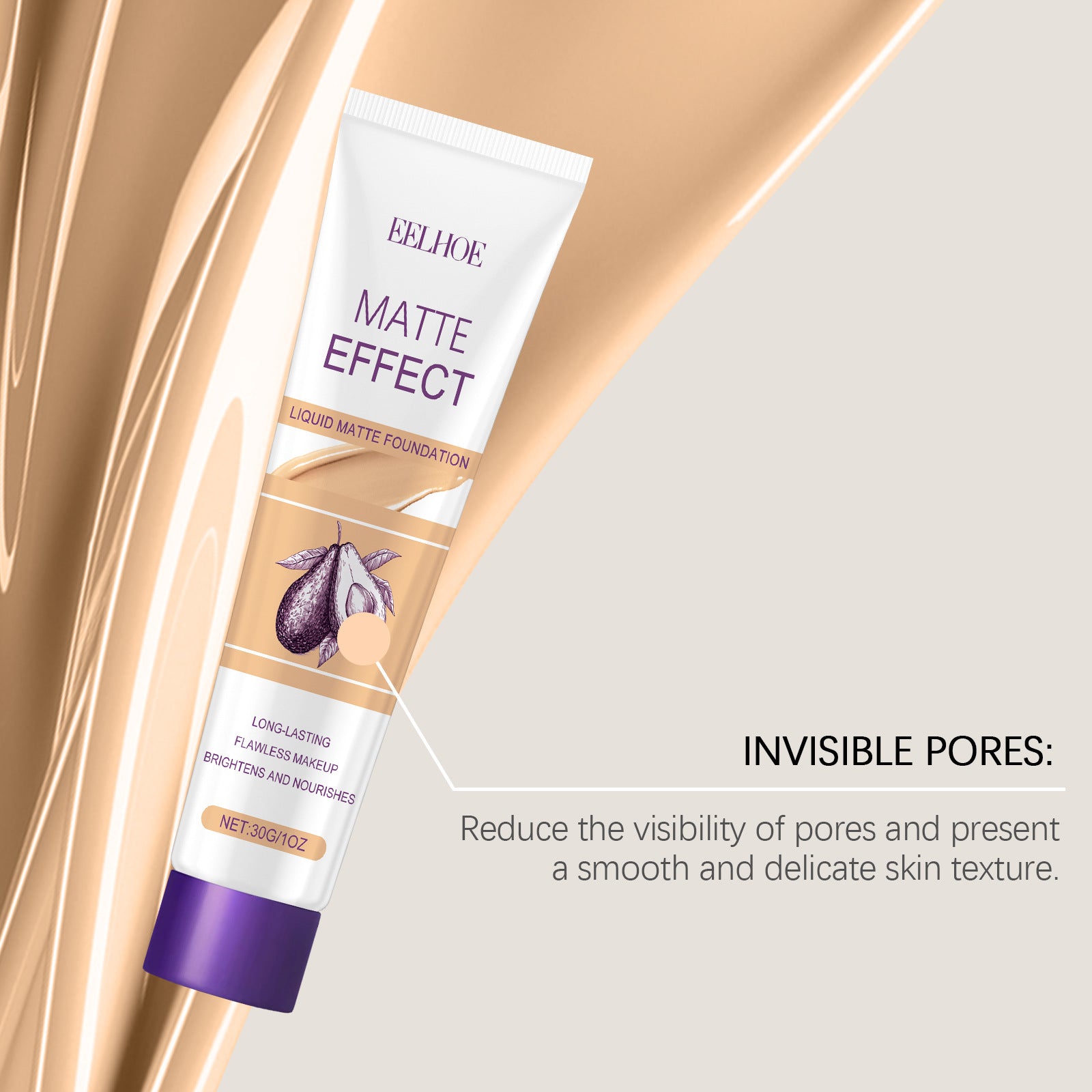 EELHOE Liquid foundation Light Transparent Concealing Foundation Moisturizing Light EELHOE COSMETICS