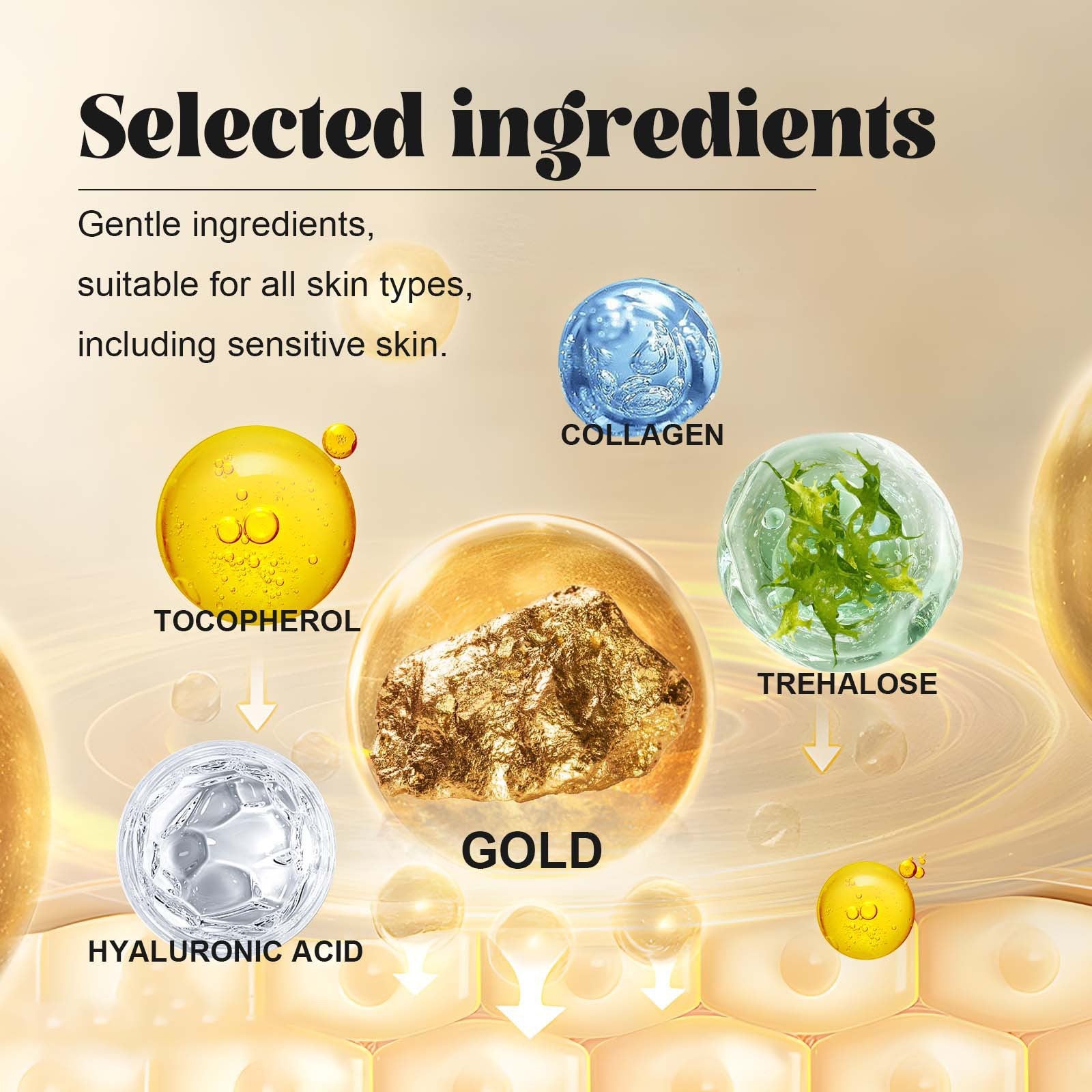 EELHOE 24K Gold Eye mask Moisturizing And Improving 60pcs EELHOE COSMETICS