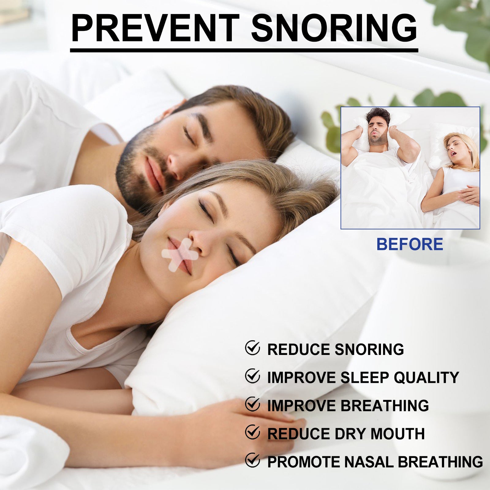 EELHOE Anti-snoring Tape Non-woven Fabric Sealing Paste EELHOE COSMETICS