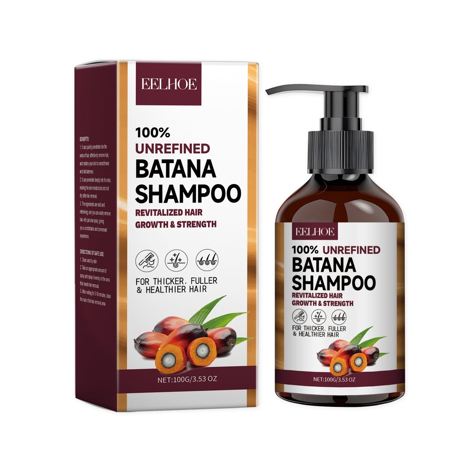 EELHOE Batana Oil Hair Growth Shampoo Moisturizing And Repairing 100G 100g EELHOE COSMETICS