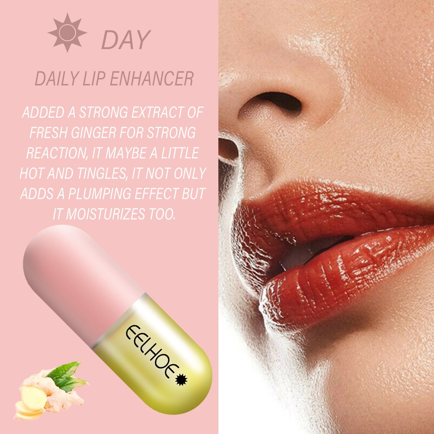 Eelhoe Day And Night Plump Lip Enhancer Moisturizing Capsule Hydrating Lips EELHOE COSMETICS
