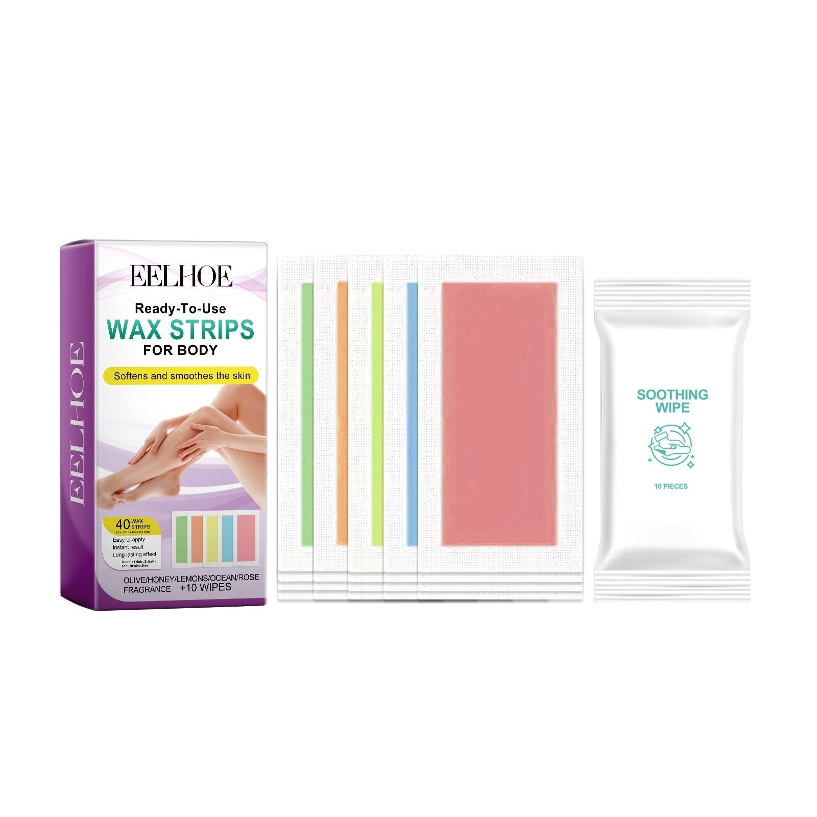 EELHOE Hair Removal Wax Strips For Body Depilated waxed paper EELHOE COSMETICS