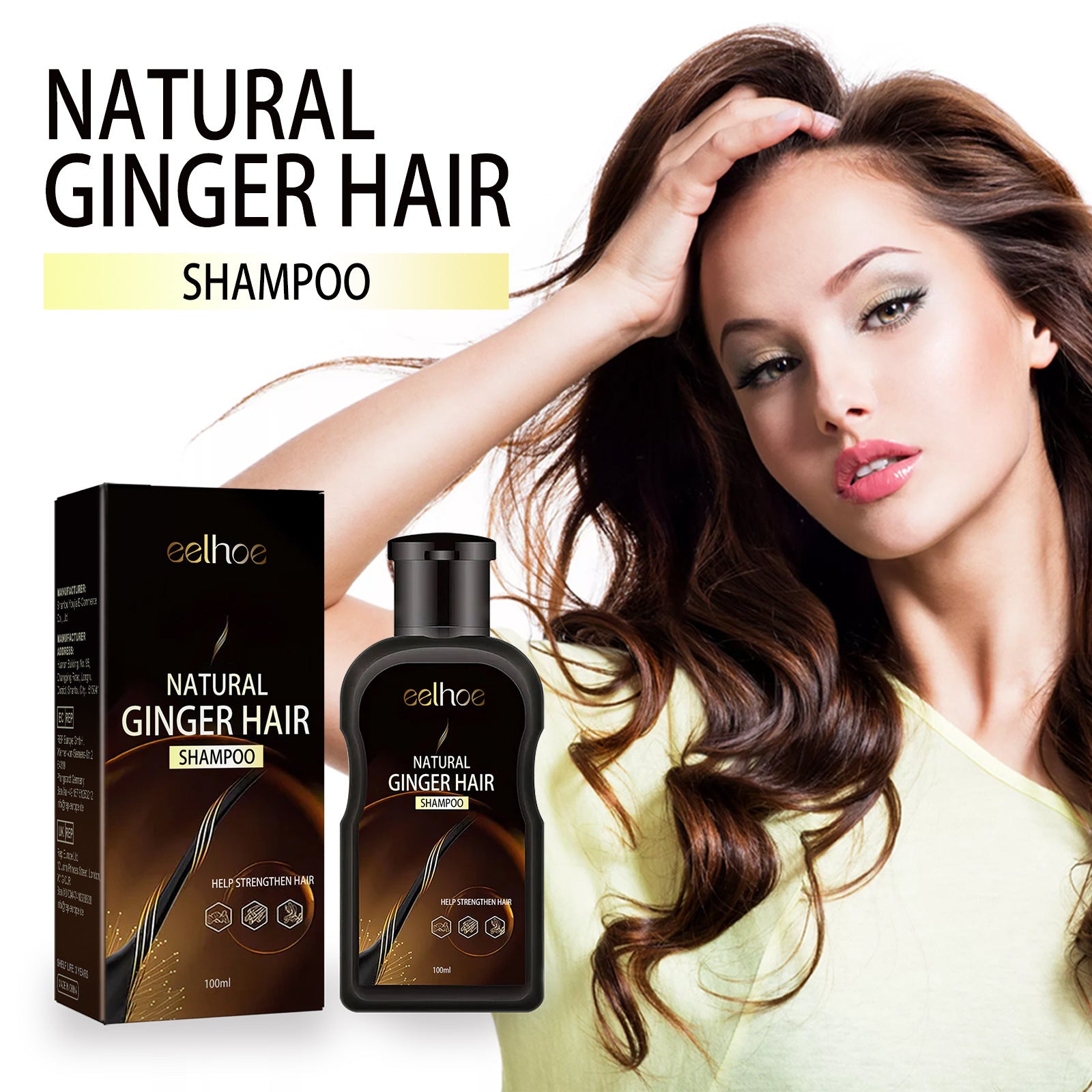 EELHOE Lemon & Ginger Conditioning Shampoo Mild Cleaning Anti-drop EELHOE COSMETICS
