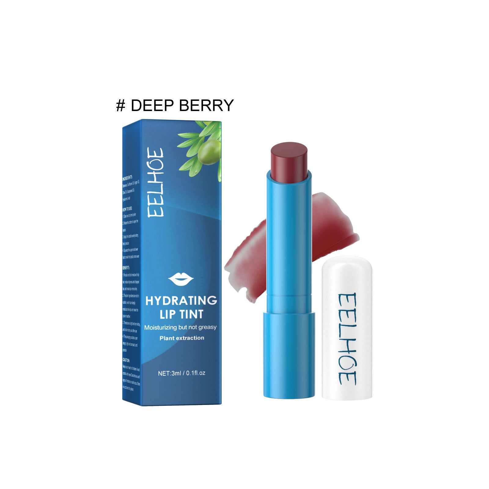 EELHOE Moisturizing Lip Gloss Deep Hydrating Repair Lasting Lip Guard Berry Red EELHOE COSMETICS