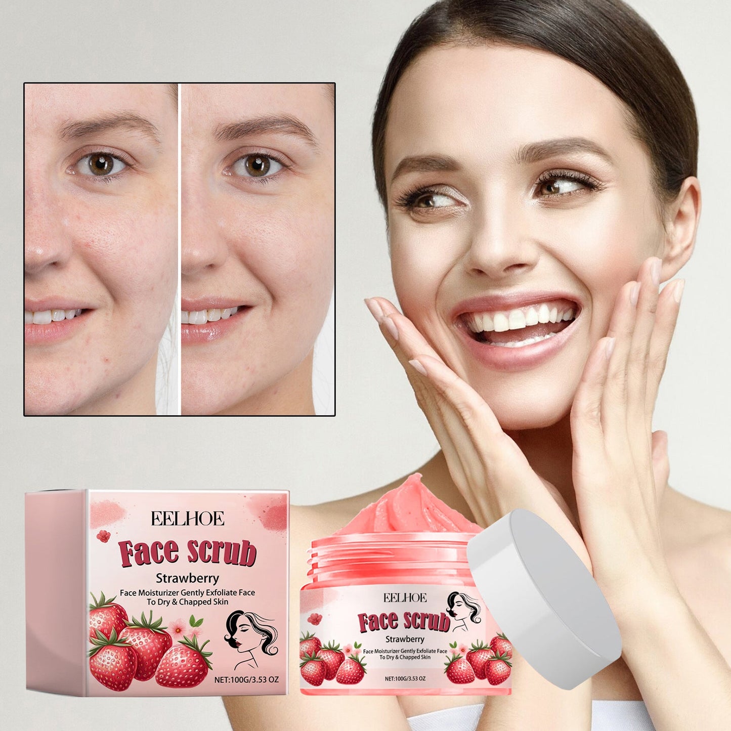 EELHOE Moisturizing Lip scrub - Exfoliating Facial - Body scrub Exfoliating - EELHOE COSMETICS