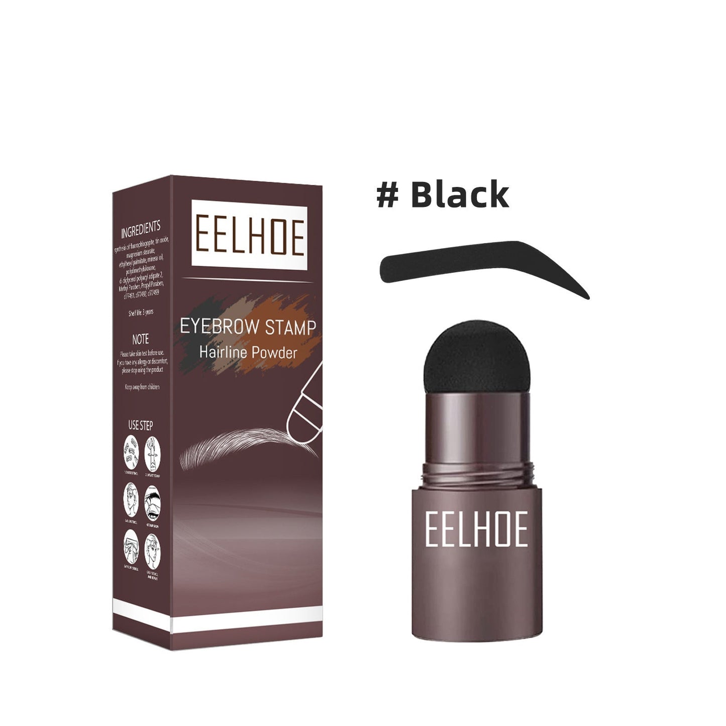Eelhoe Brow stamp powder Shaping Kit Eye Brow Gel Burnette 1pc EELHOE COSMETICS