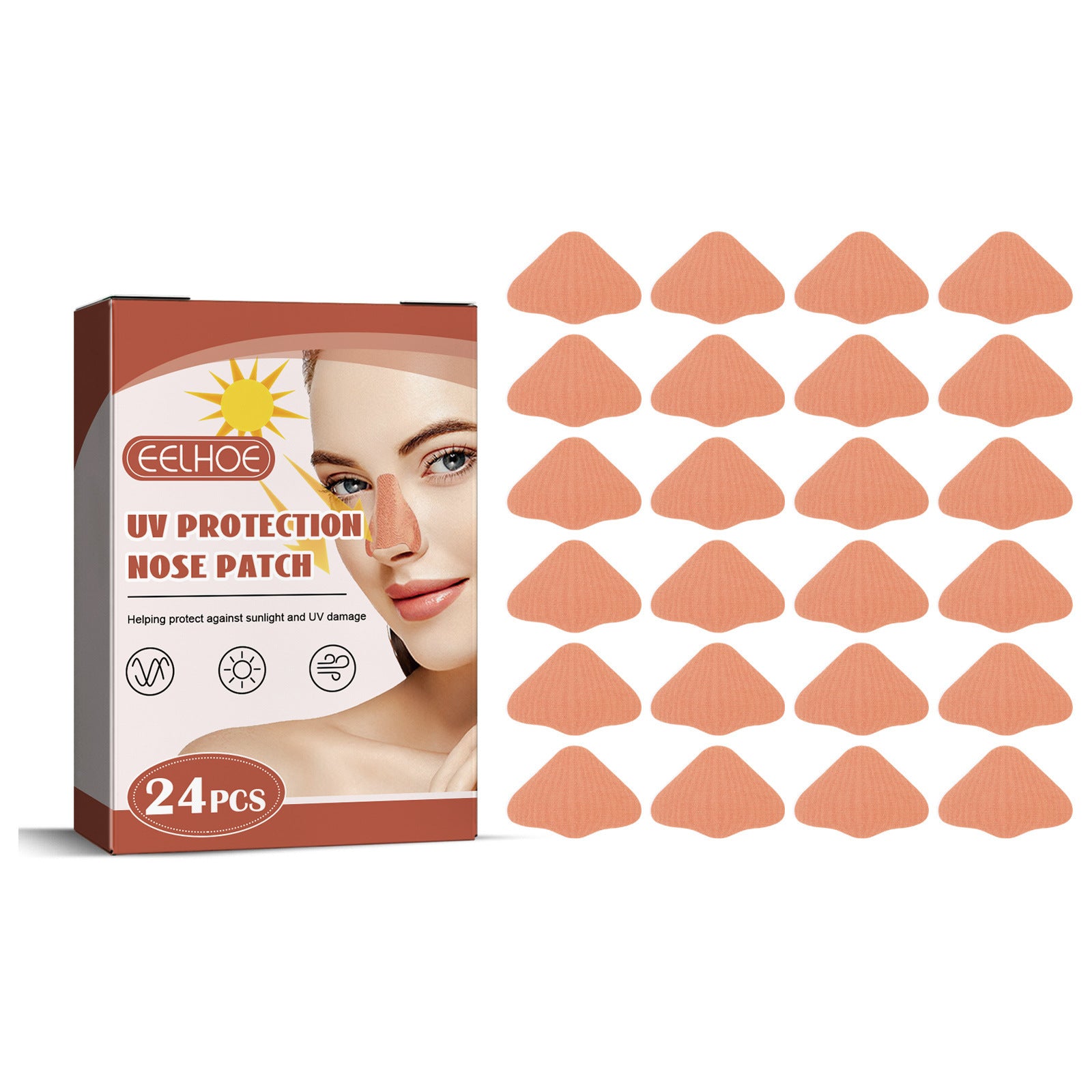 EELHOE Outdoor Protection Nasal Sticker Summer Outdoor Breathable 24pcs EELHOE COSMETICS