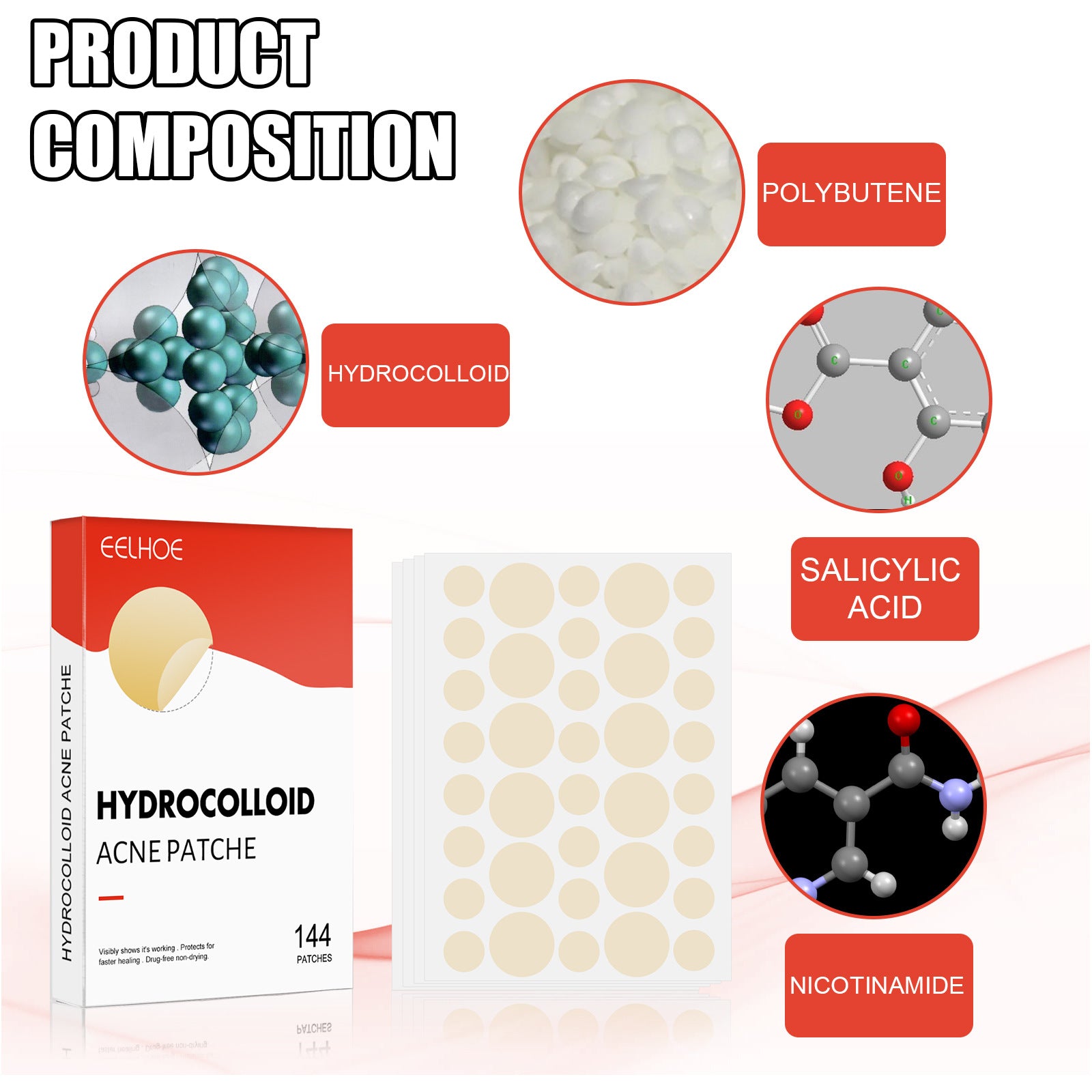 Eelhoe Patch Invisible Hydrocolloid Anti Acne for Makeup EELHOE COSMETICS