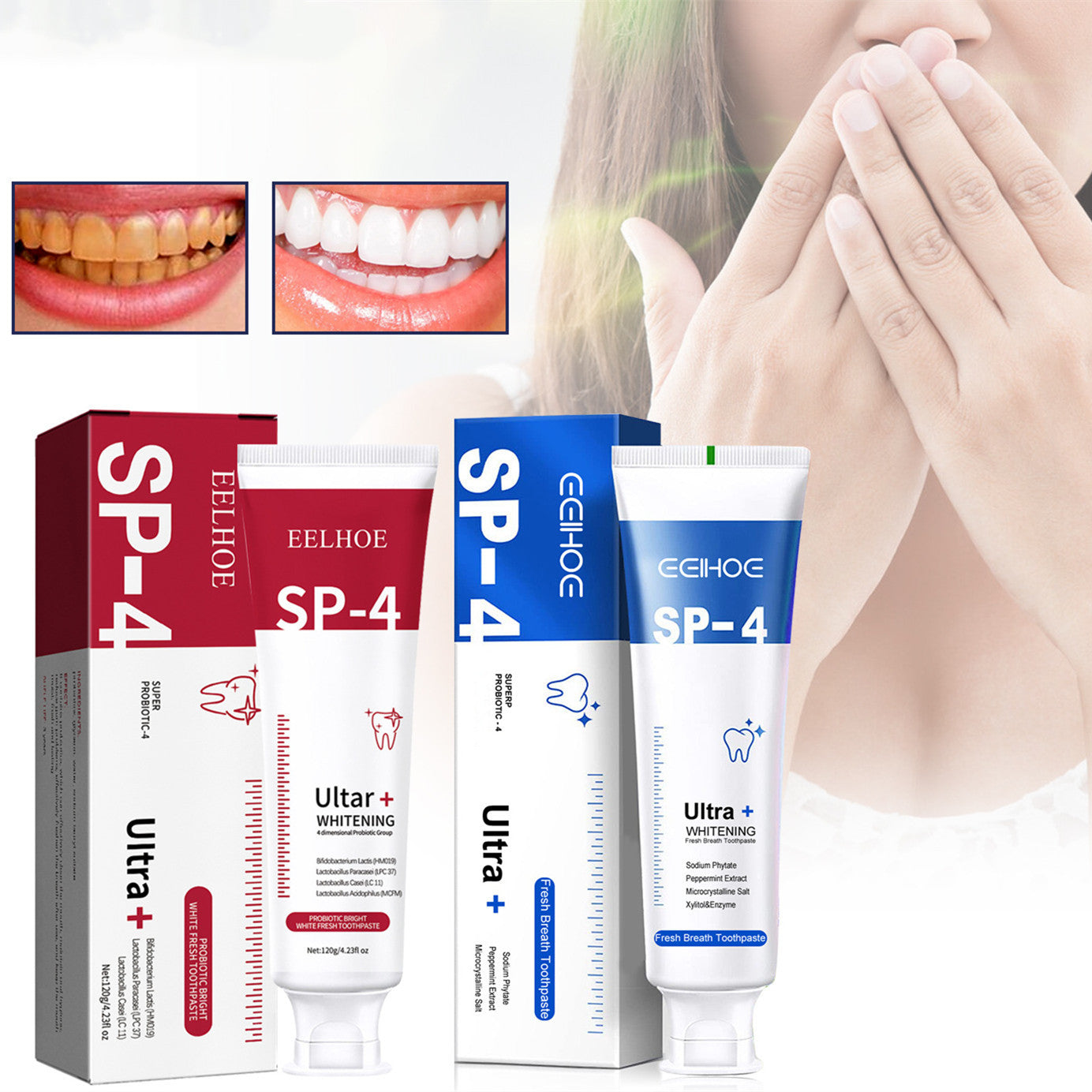 EELHOE Probiotics Brightening Toothpaste For Oral Care EELHOE COSMETICS