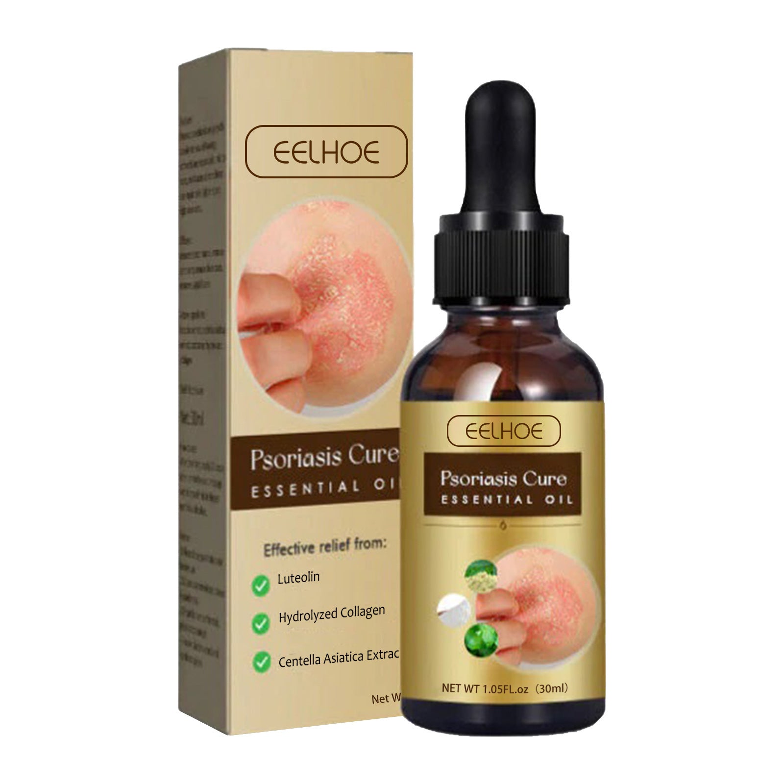 EELHOE Exczema and Psoriasis Cure Skin Moss Repair Essential Oil Relieves Itching 30ml EELHOE COSMETICS
