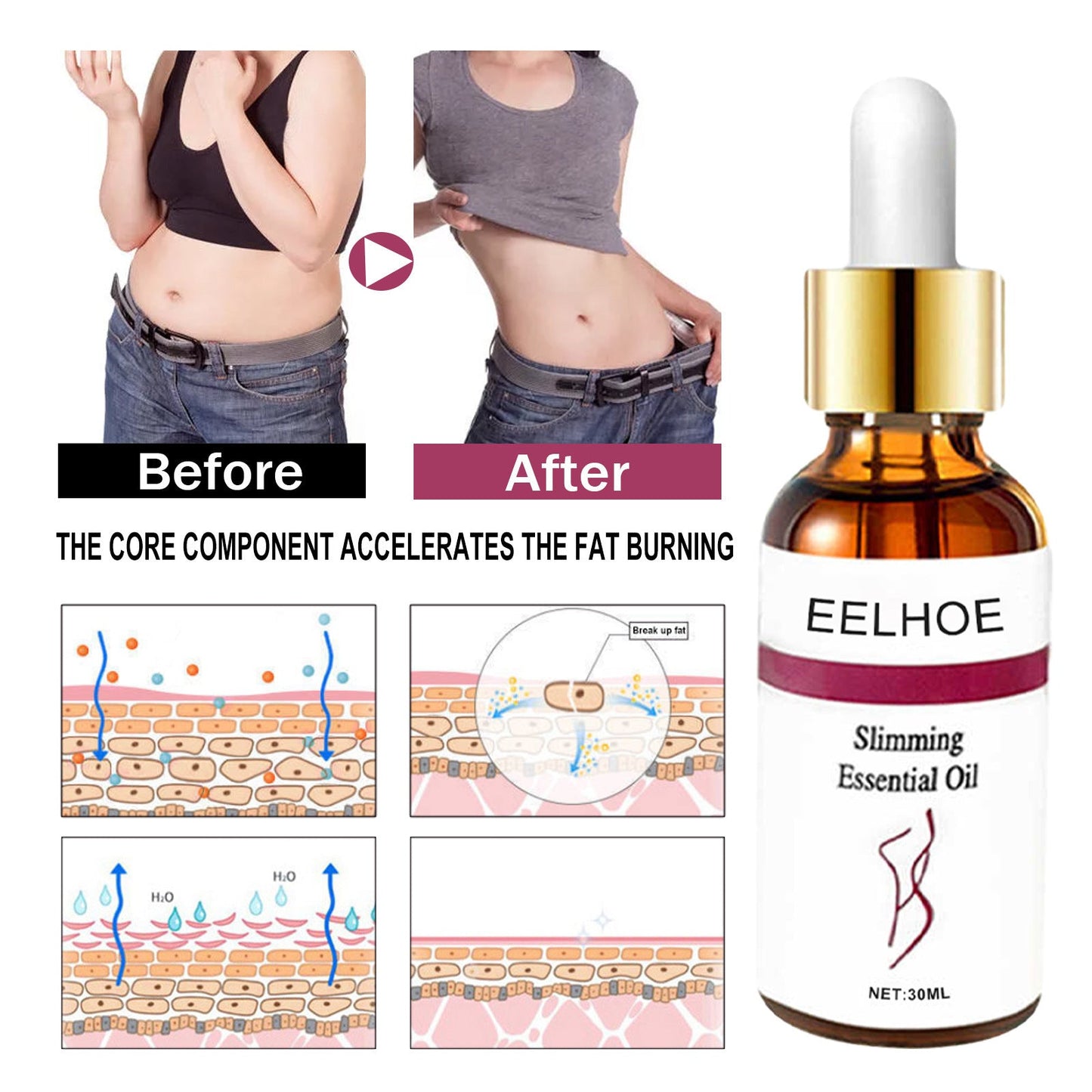 EELHOE Slimming Massage Essential Oil Fat Removal EELHOE COSMETICS