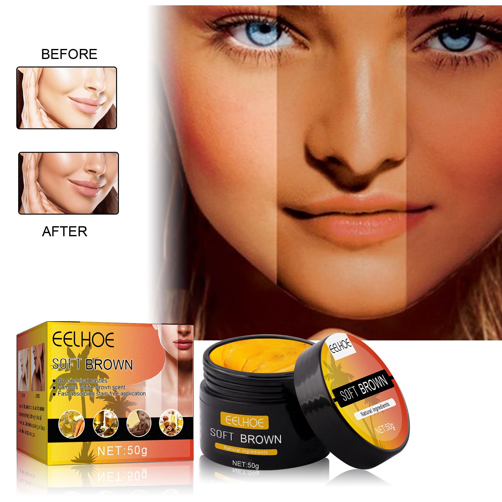 EELHOE Wheat Complexion Body Tanning Moisturizing EELHOE COSMETICS